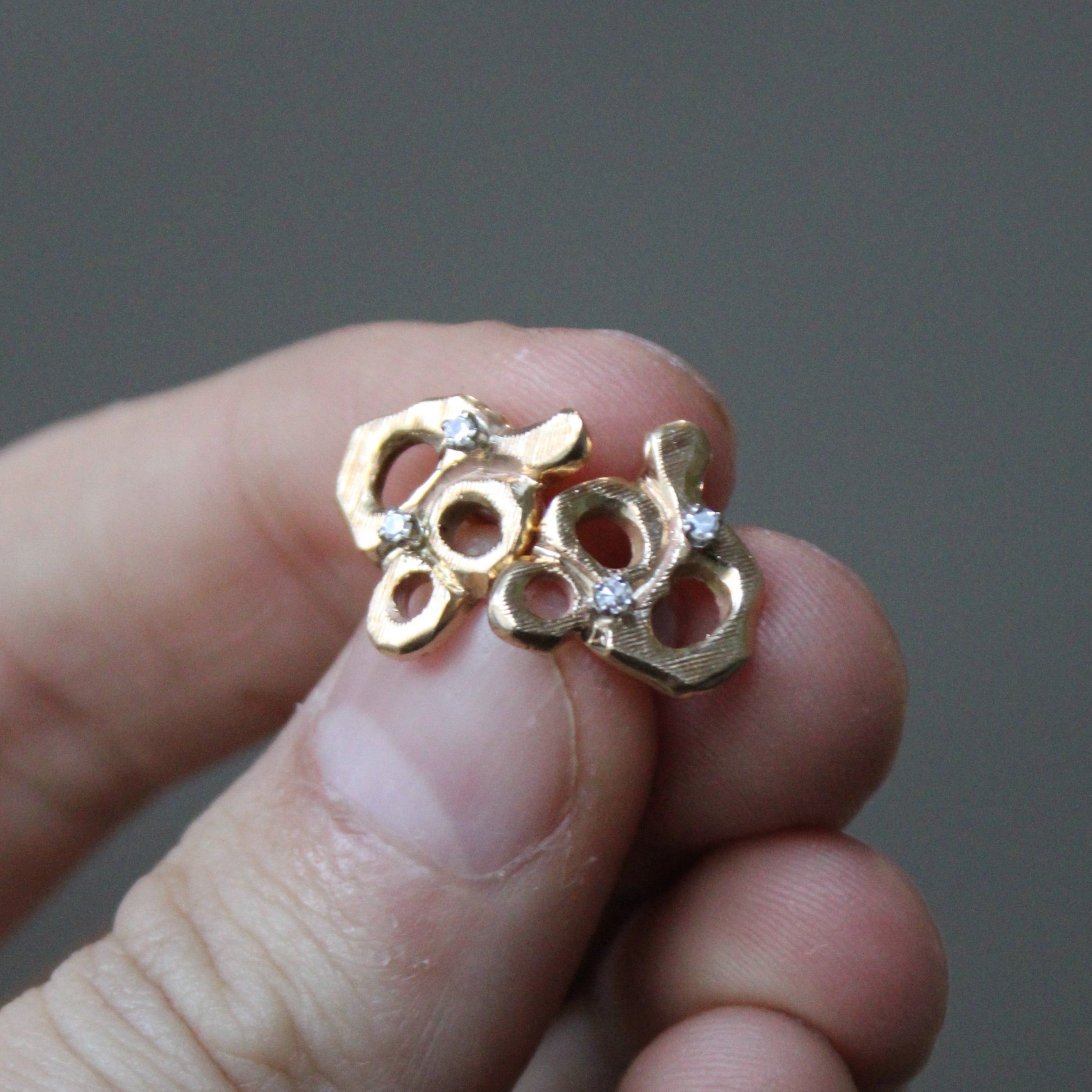 Abstract Diamond Stud Earrings | 0.06ctw |