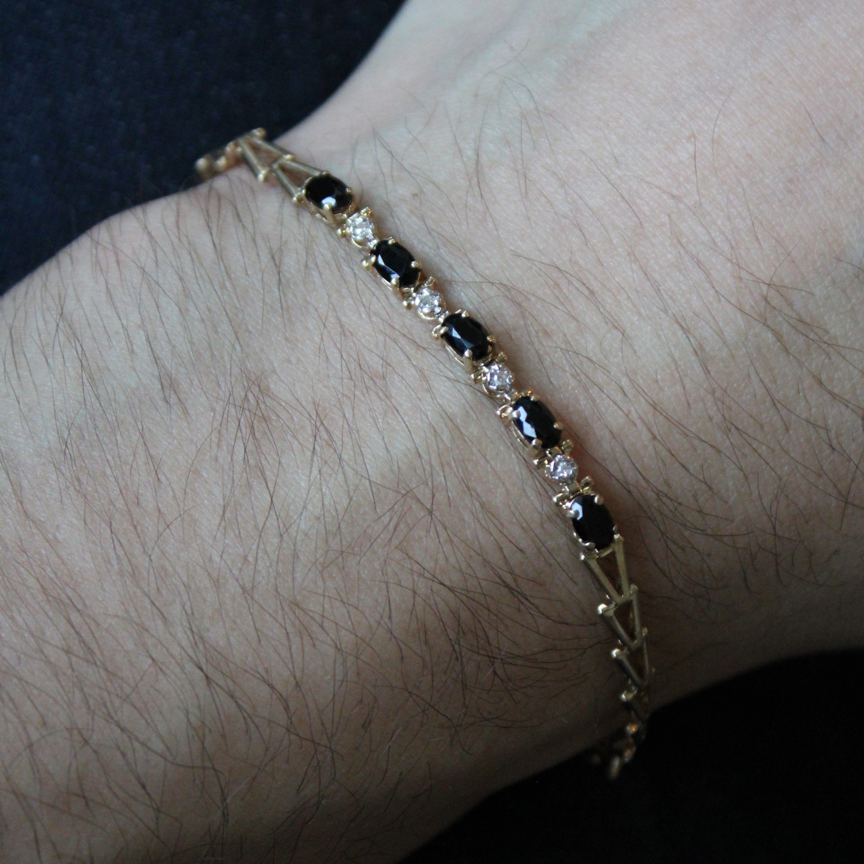 Sapphire & Diamond Bracelet | 1.25ctw, 0.04ctw | 7" |
