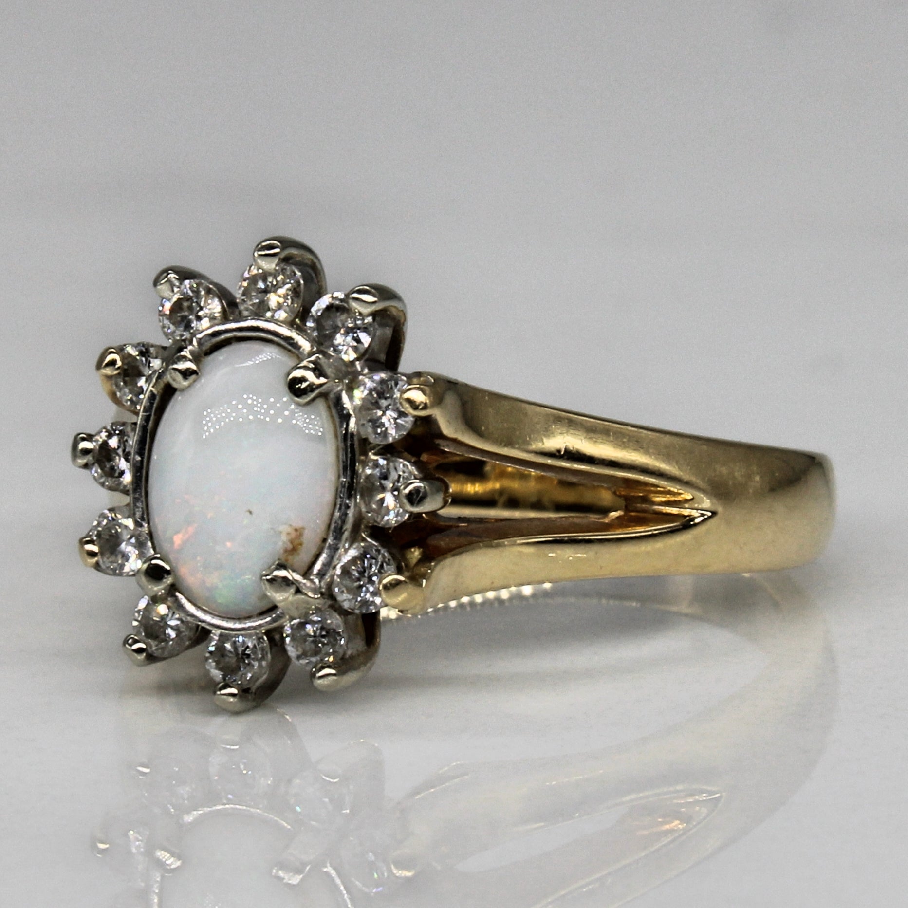 Opal & Diamond Cocktail Ring | 0.25ct, 0.24ctw | SZ 6.5 |