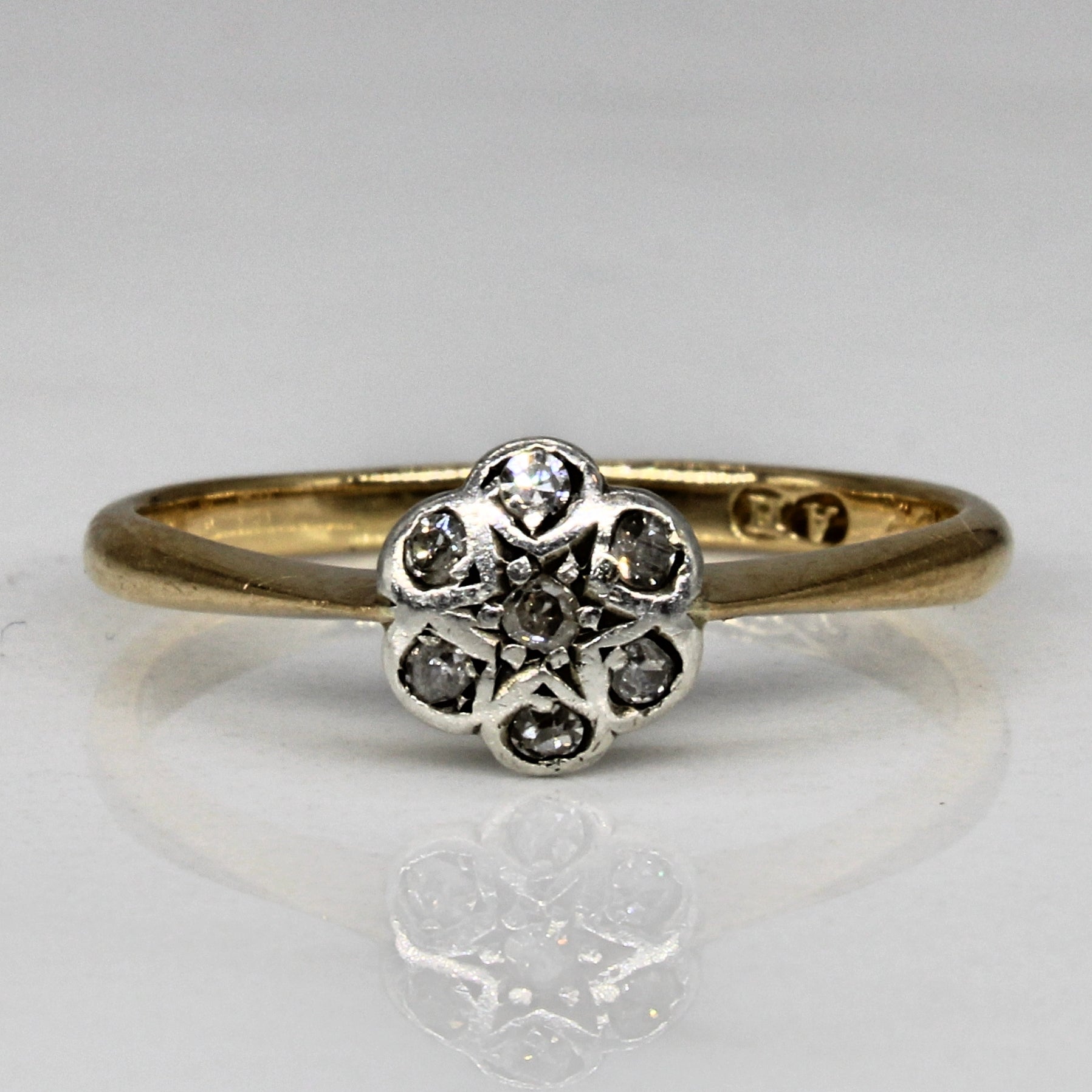 Early 1900s Diamond Cluster Ring SZ