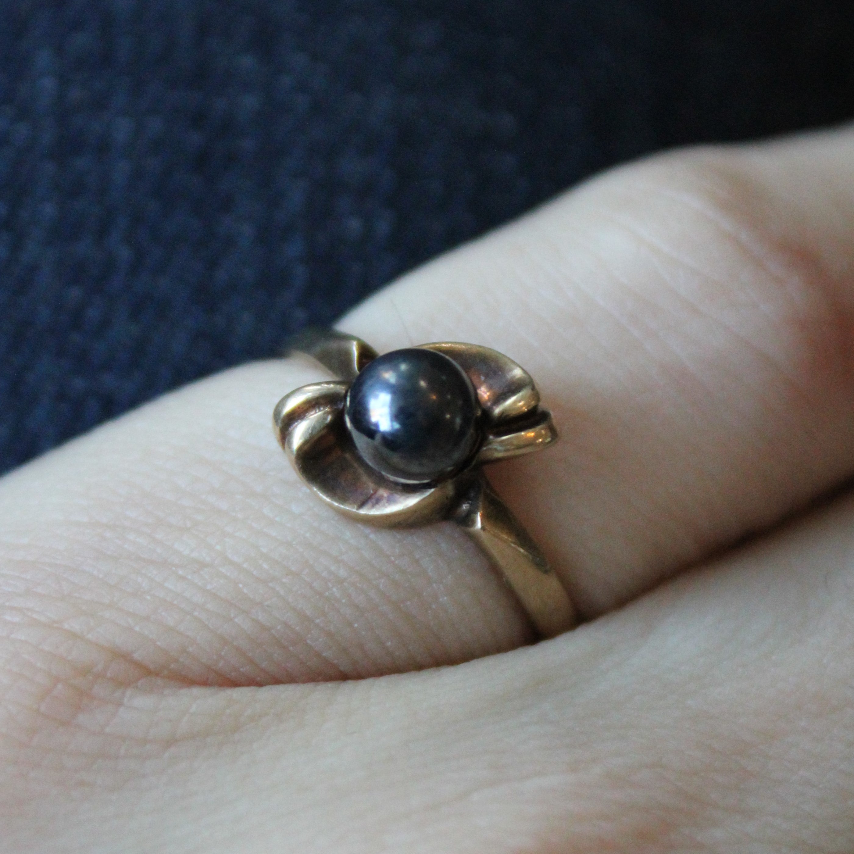 Black Pearl Ring | SZ 5.75