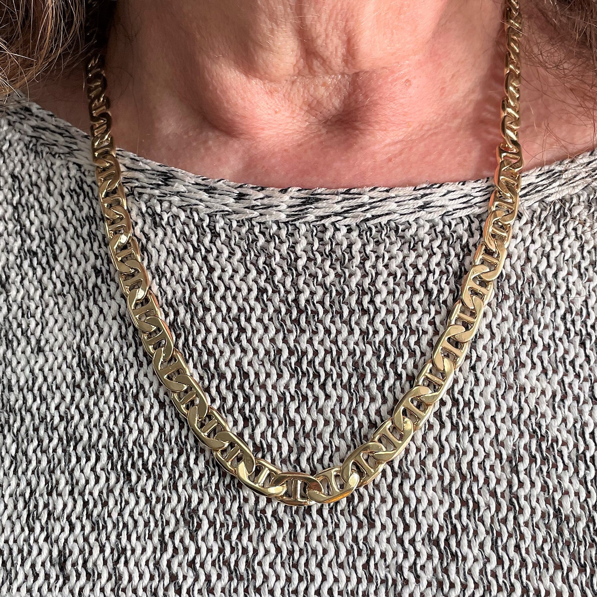 14k Yellow Gold Anchor Chain | 21.5" |
