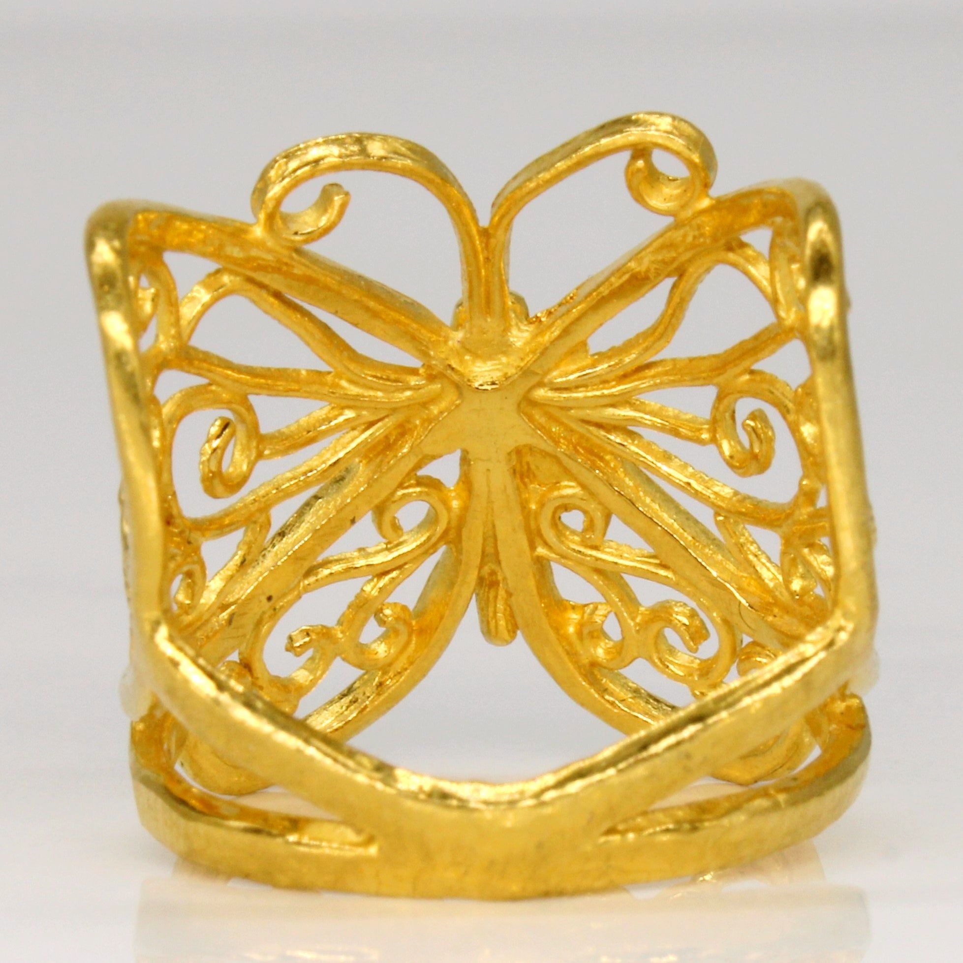 24k Yellow Gold Butterfly Ring | SZ 6.75 |