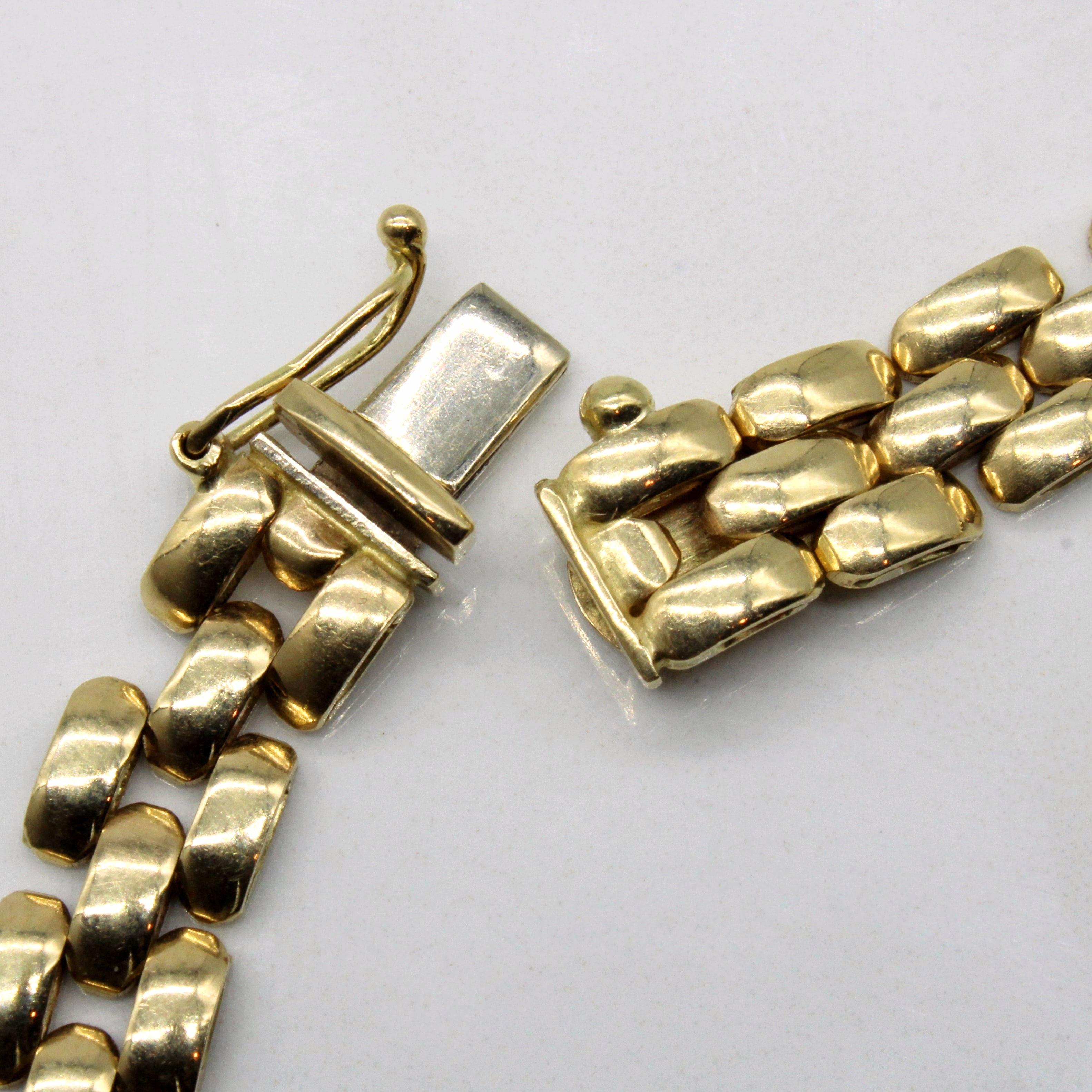 Yellow Gold Panther Chain Necklace | 16" |