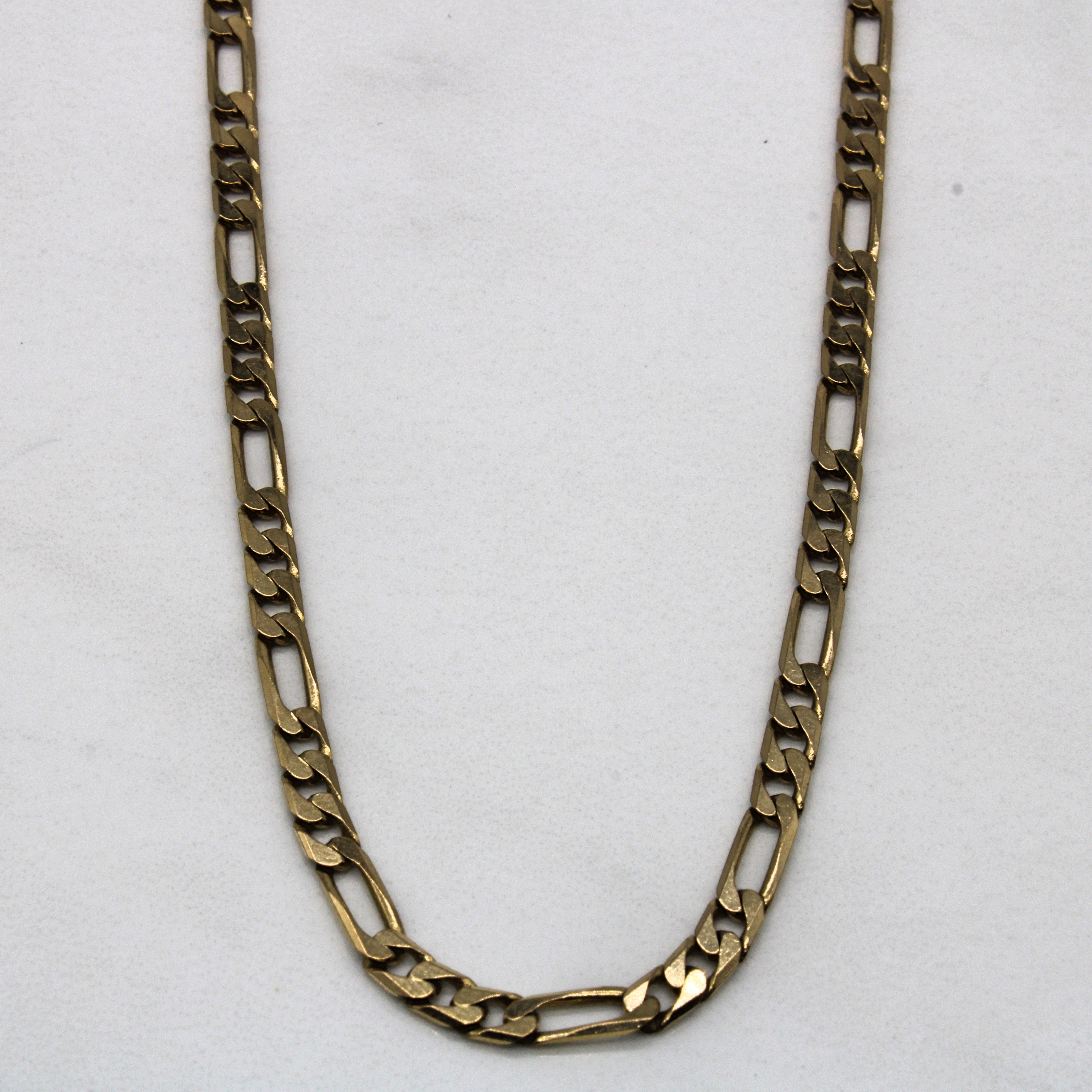 Italian Stamped 9k Yellow Gold Figaro Chain | 20" |