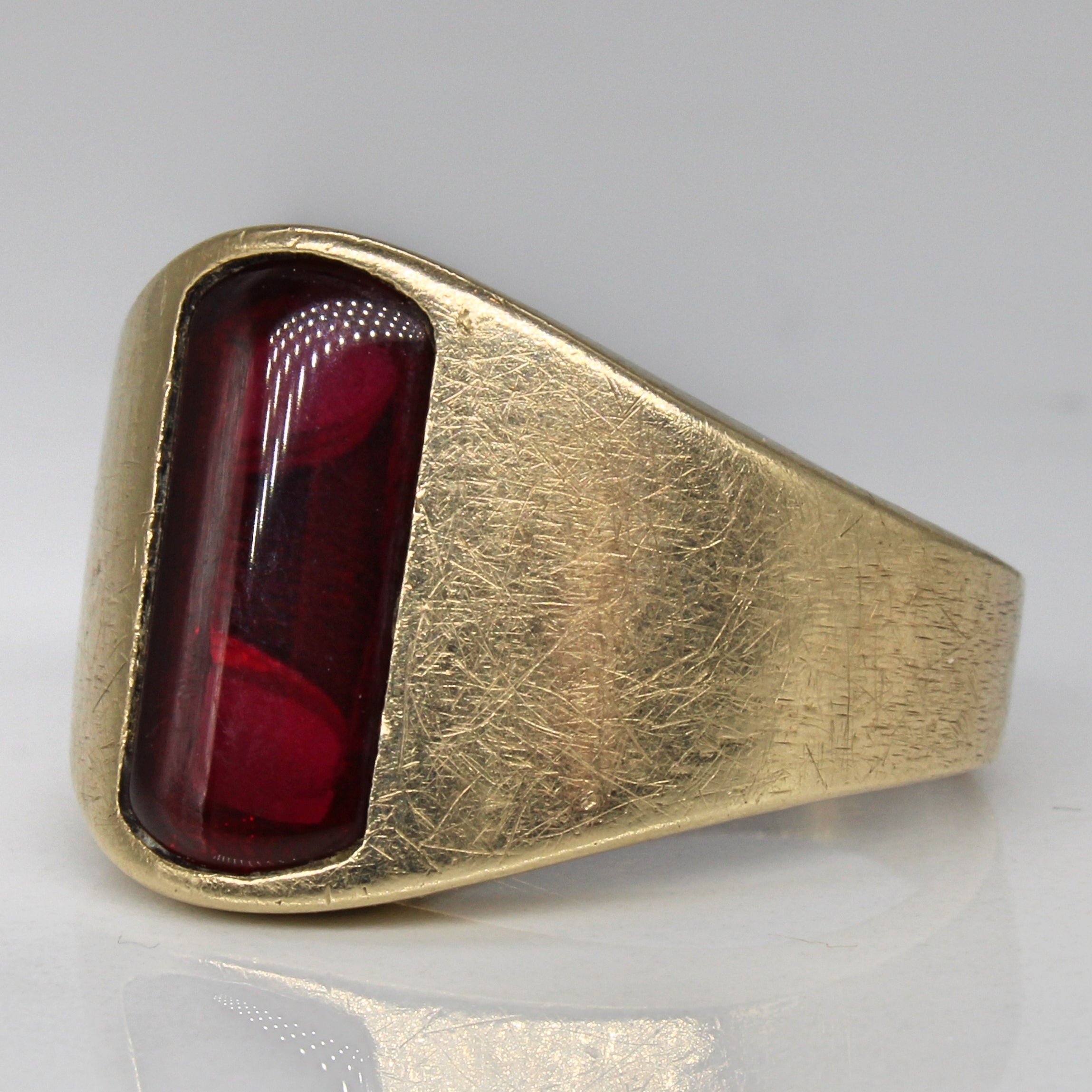 Synthetic Ruby Ring | 4.50ct | SZ 12 |