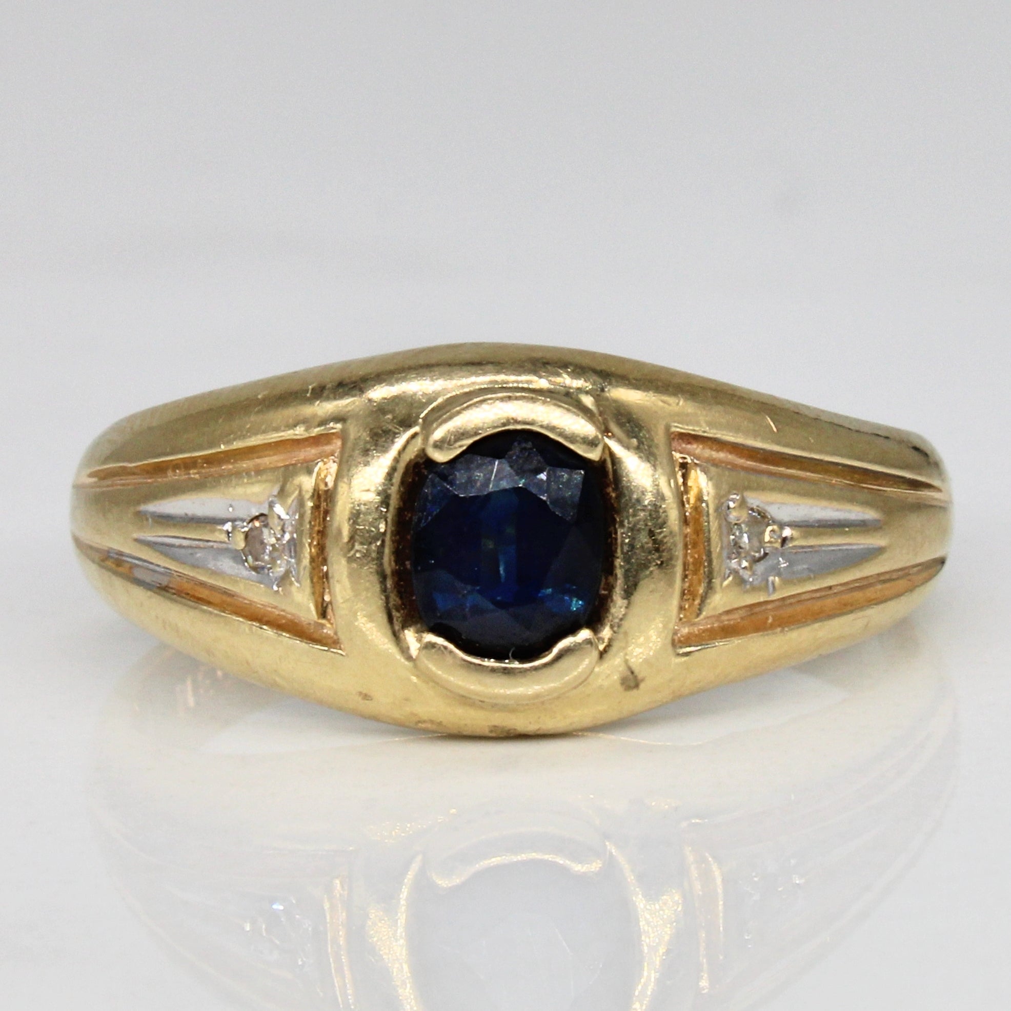 Sapphire & Diamond Cocktail Ring | 0.64ct, 0.02ctw | SZ 9.25 |