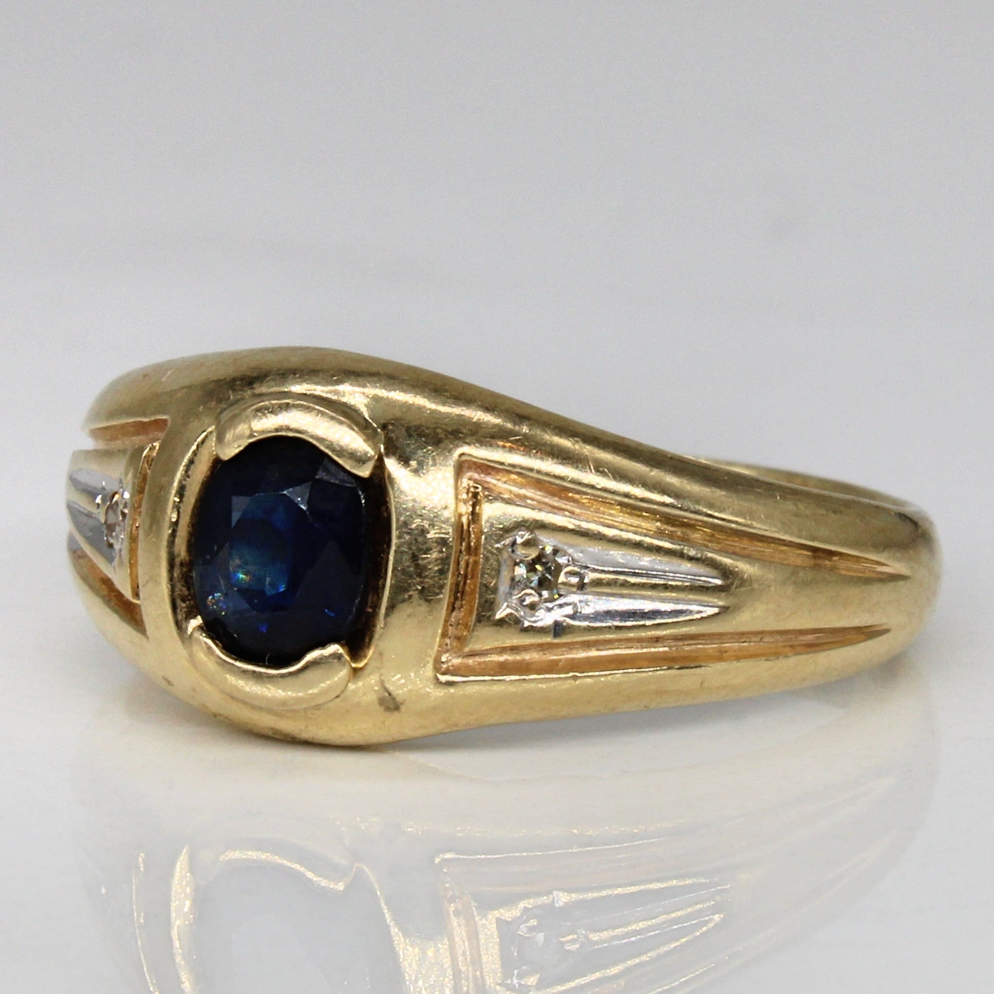 Sapphire & Diamond Cocktail Ring | 0.64ct, 0.02ctw | SZ 9.25 |