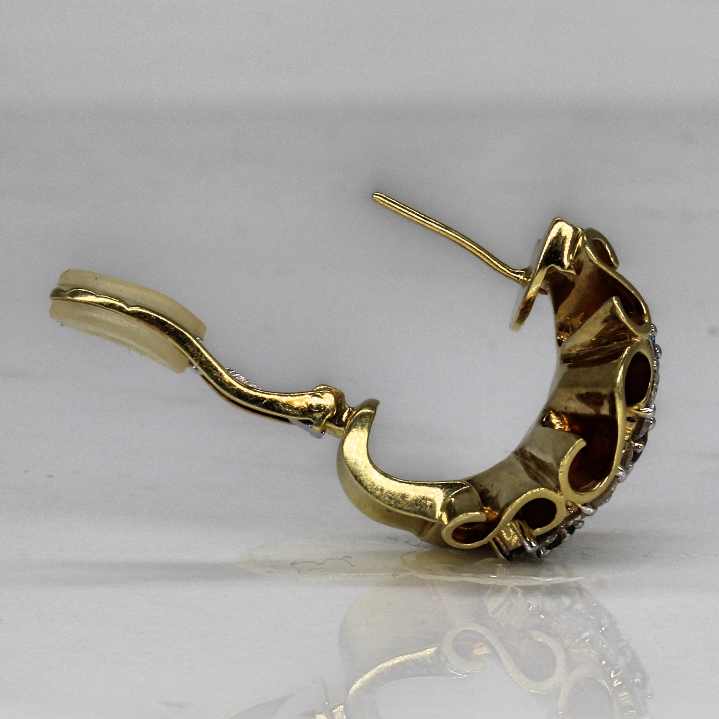 Multi Gem Scroll Earrings | 1.94ctw |