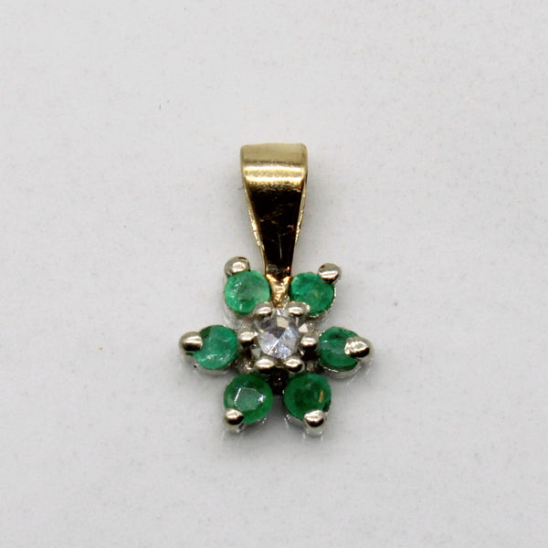 Emerald & Diamond Pendant | 0.06ctw, 0.02ct |