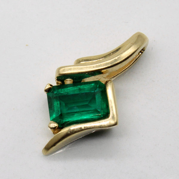 Synthetic Emerald Pendant | 0.75ct |
