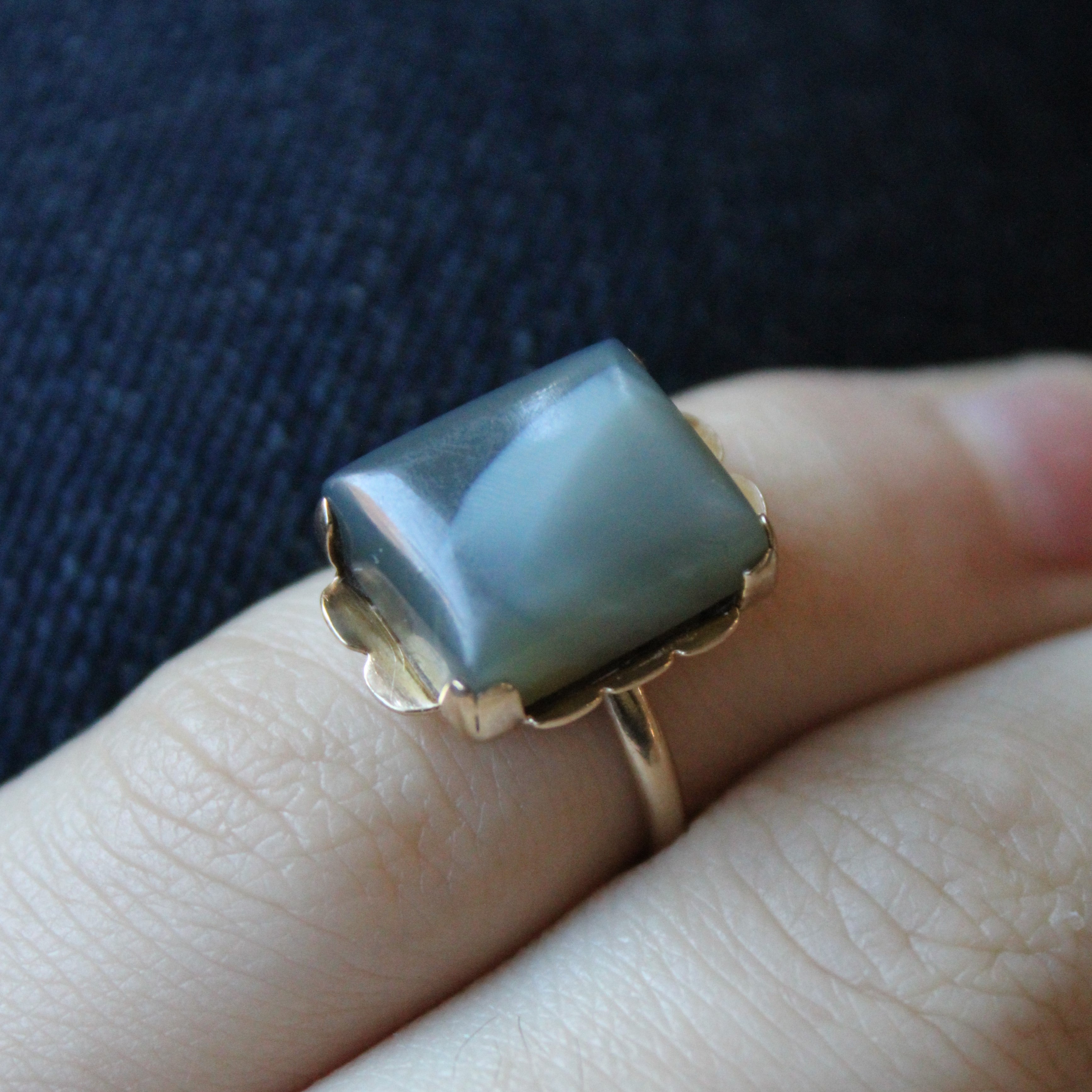 Agate Cocktail Ring | 6.15ct | SZ 2.75 |