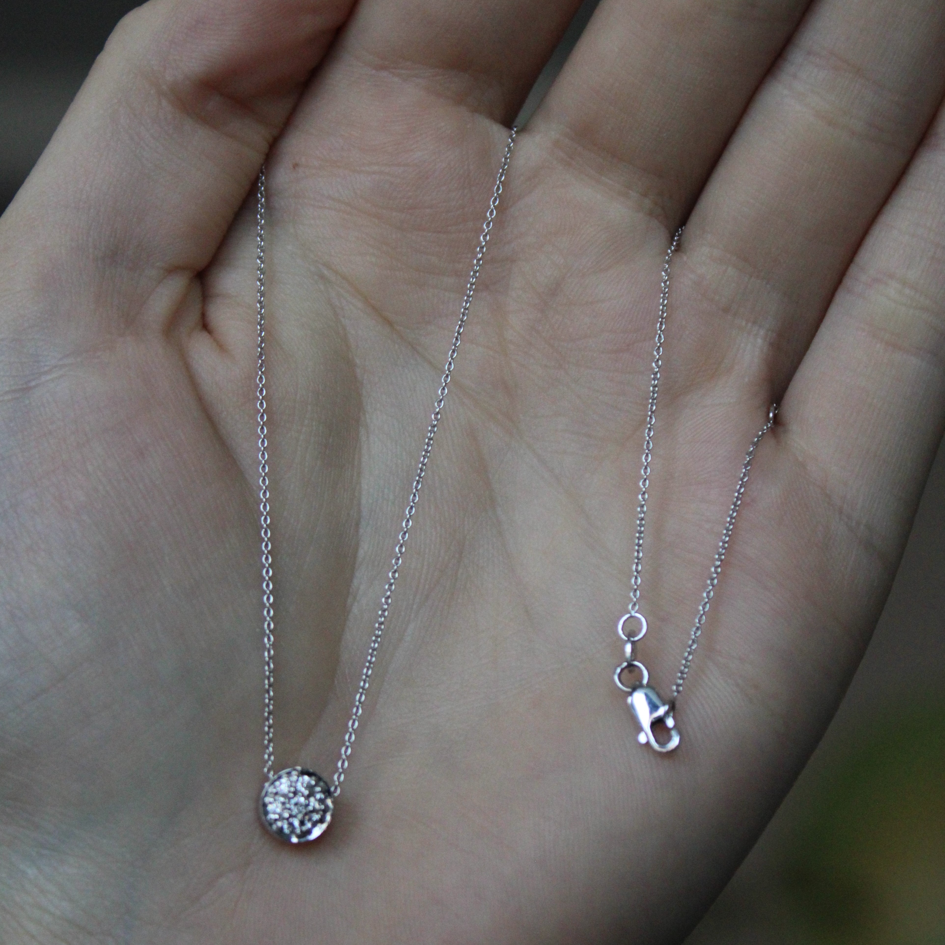 Diamond & Synthetic Ruby Pendant & Necklace | 0.11ctw, 0.02ct | 17" |