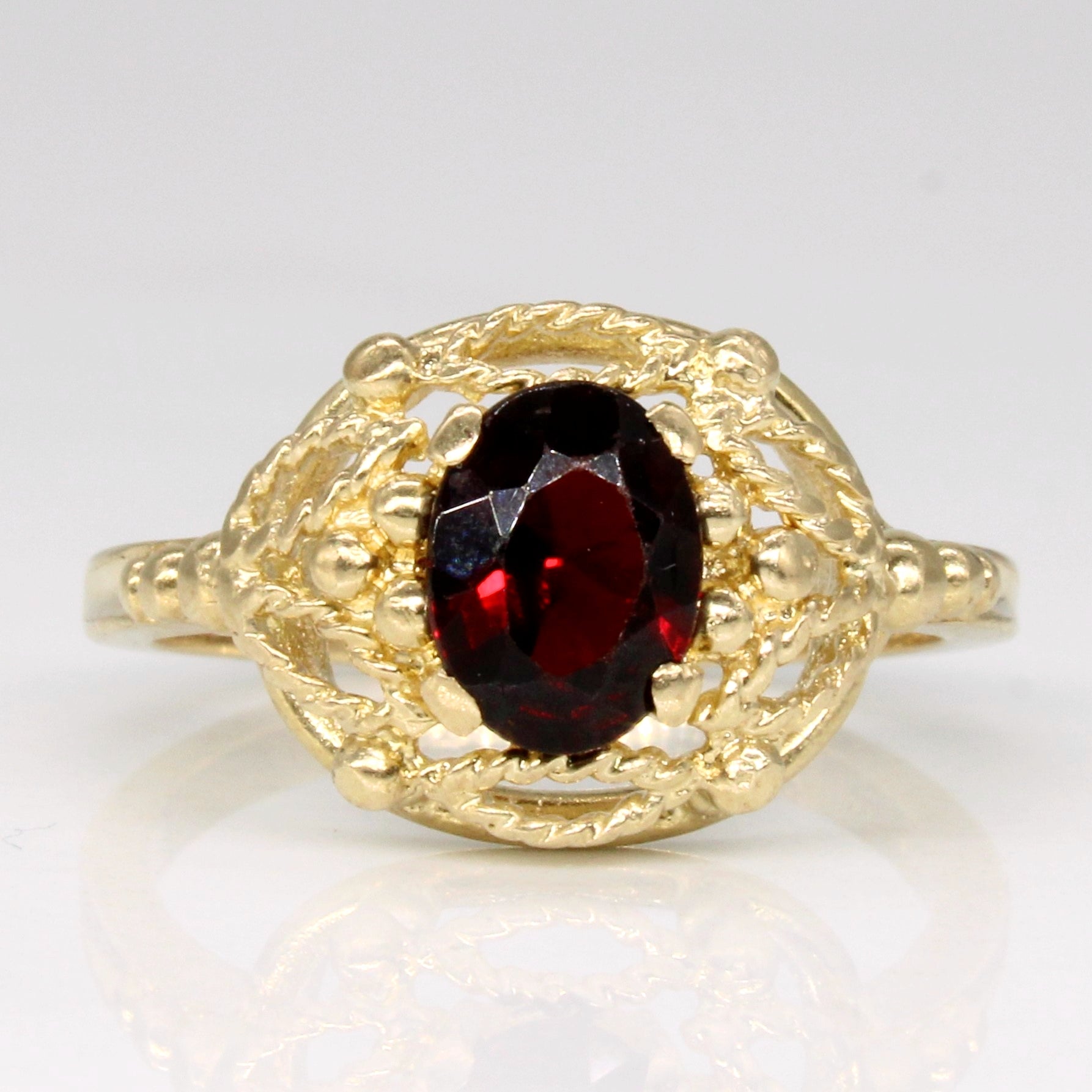Garnet Lattice Halo Ring | 0.93ct | SZ 5.75 |