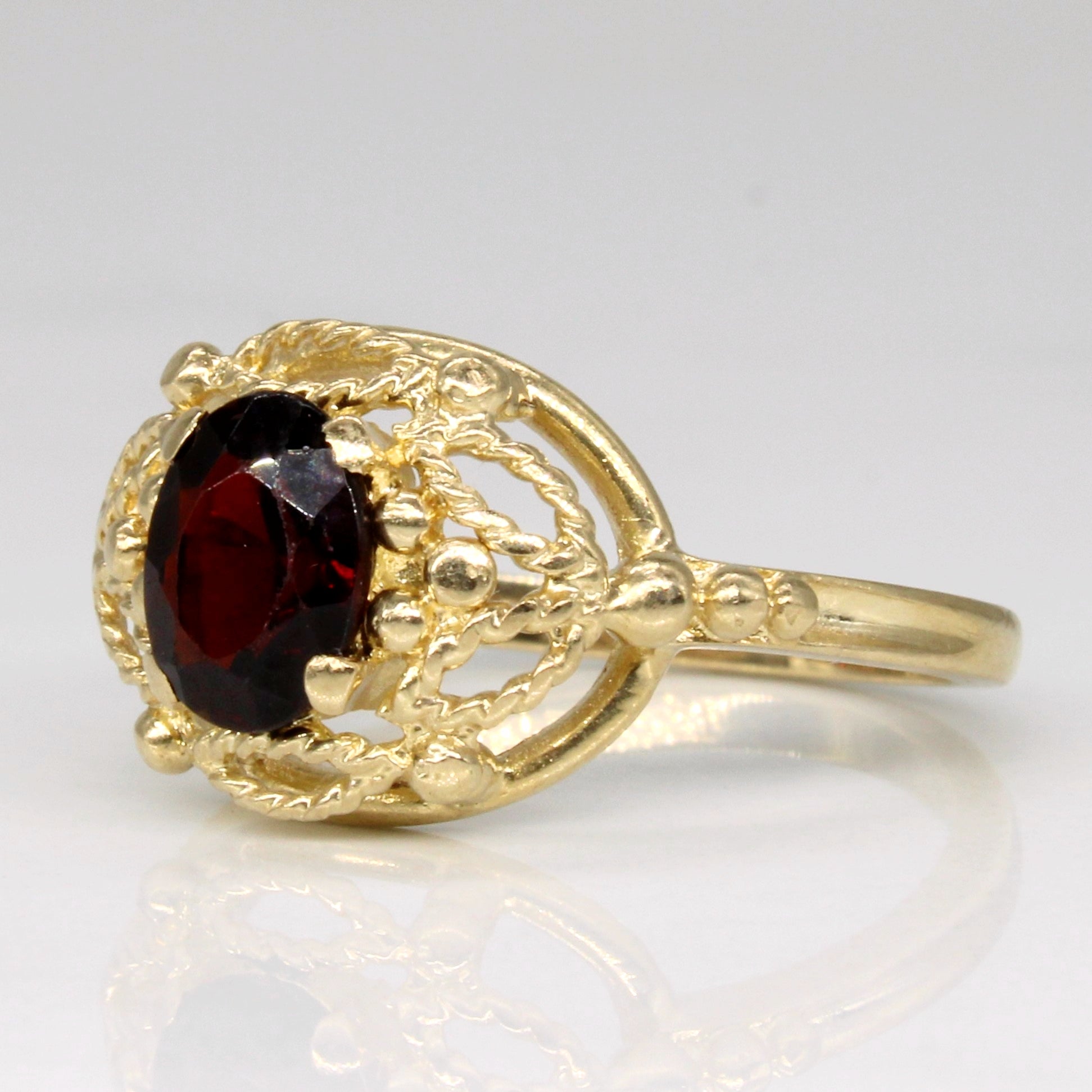 Garnet Lattice Halo Ring | 0.93ct | SZ 5.75 |
