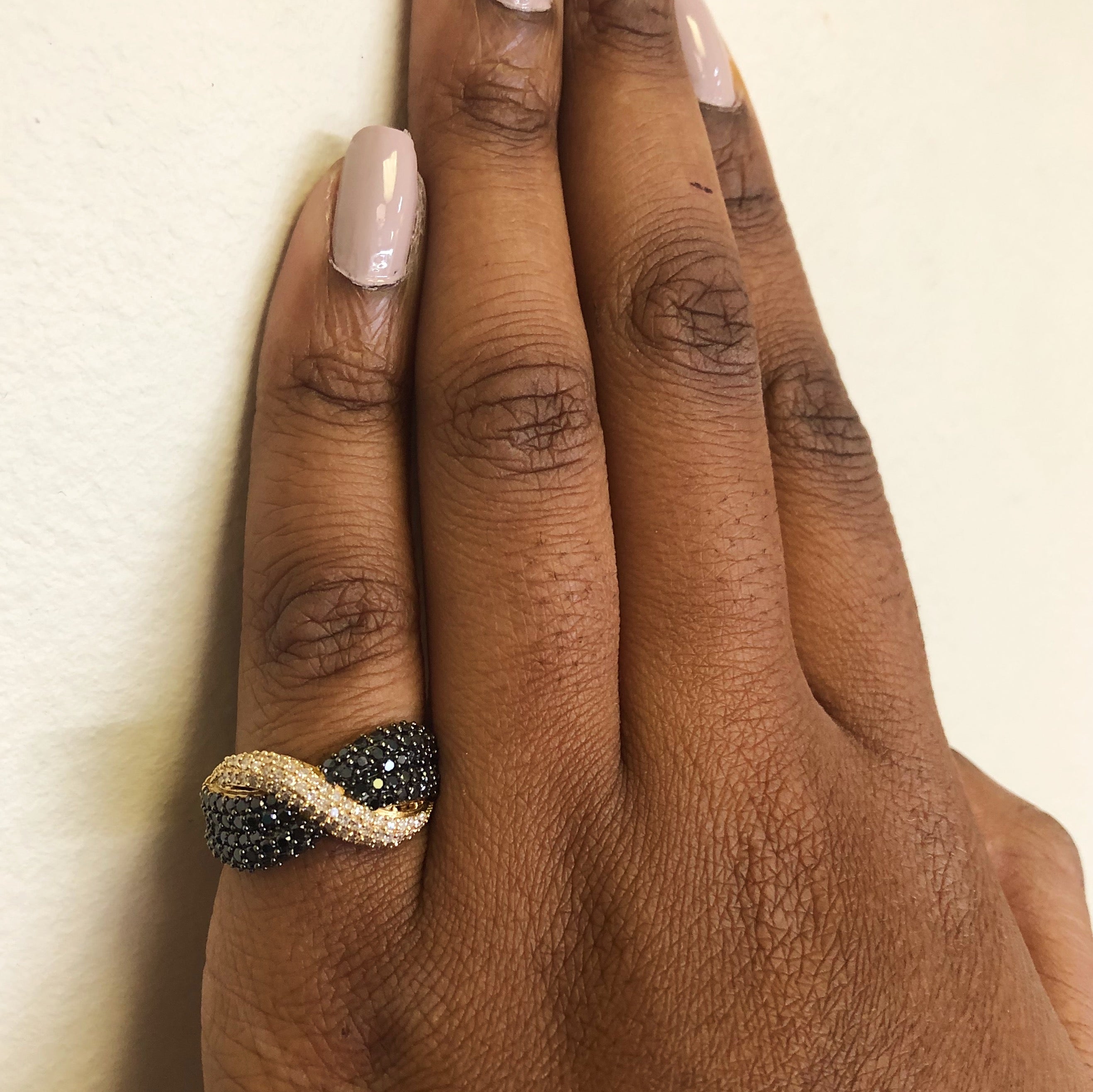 Effy' Black Diamond Overlay Ring | 1.06ctw | SZ 7 |