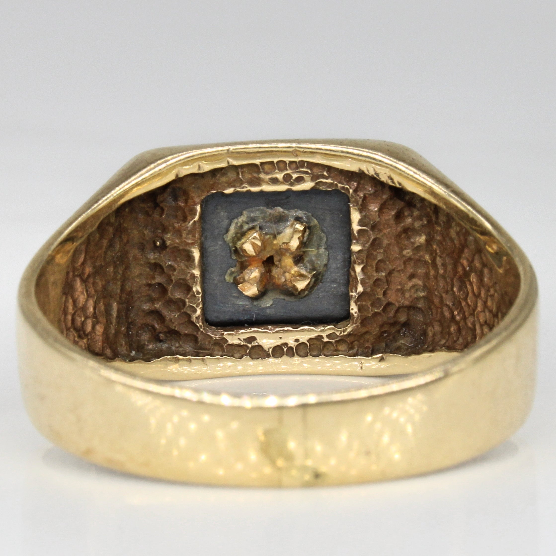 Square Hematite & Diamond Ring | 7.00ct, 0.03ct | SZ 12.5 |