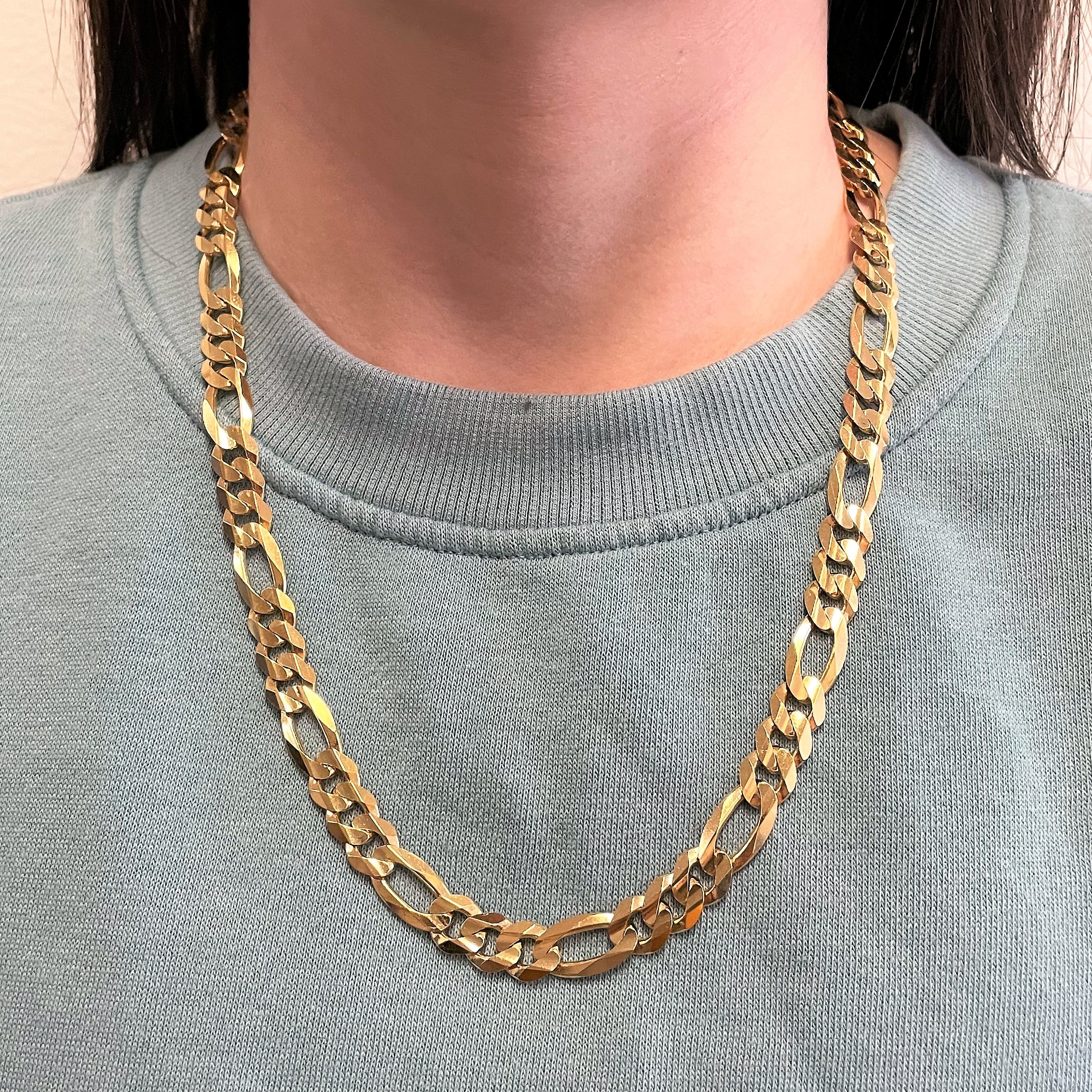 Chaîne Figaro en or jaune 10 carats | 22 pouces |