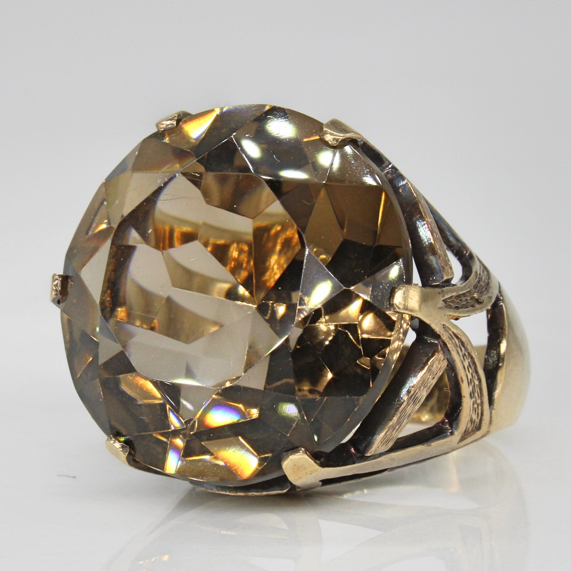 High Set Smoky Quartz Cocktail Ring | 19.15ct | SZ 6 |