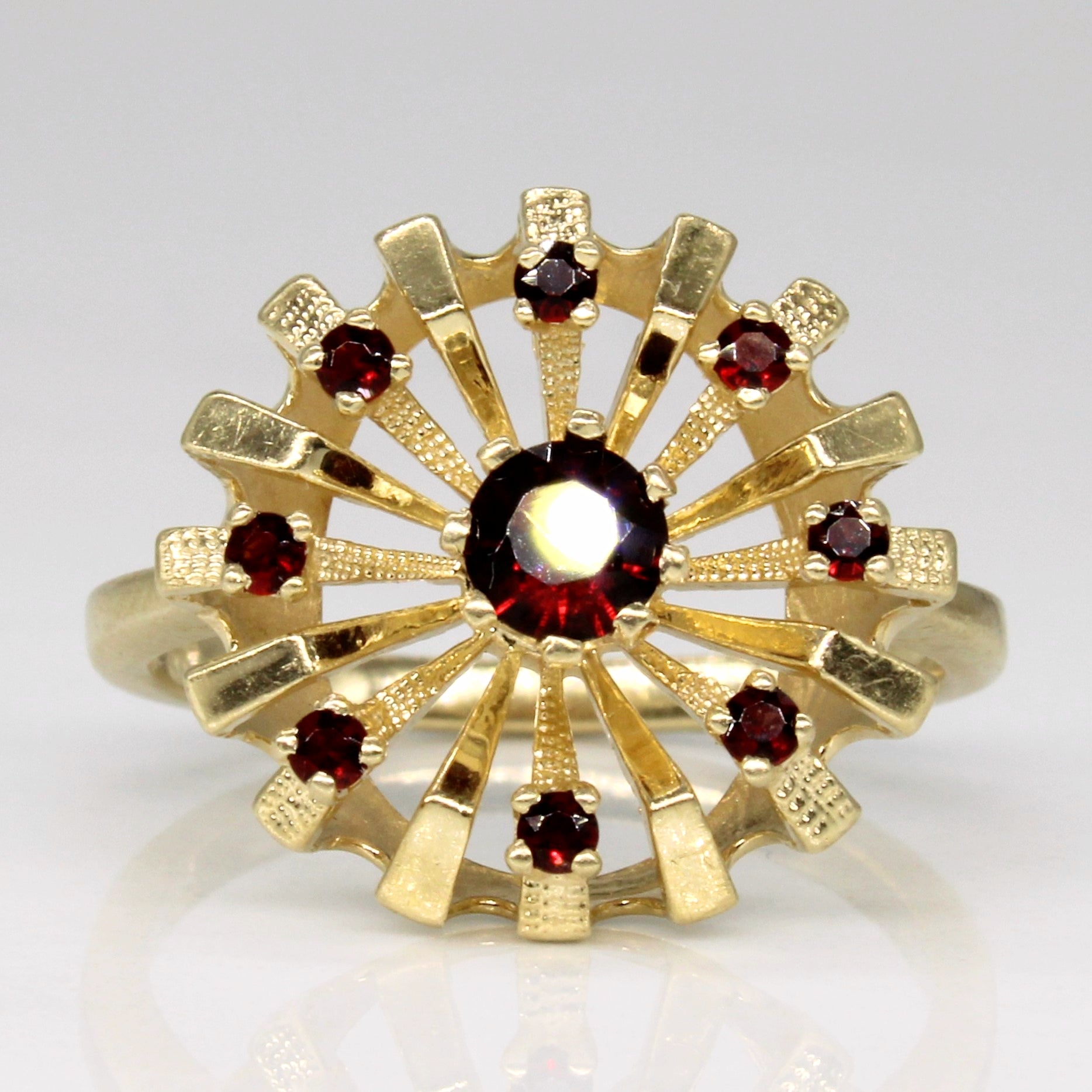 Garnet Flare Cocktail Ring | 0.38ctw | SZ 6.5 |