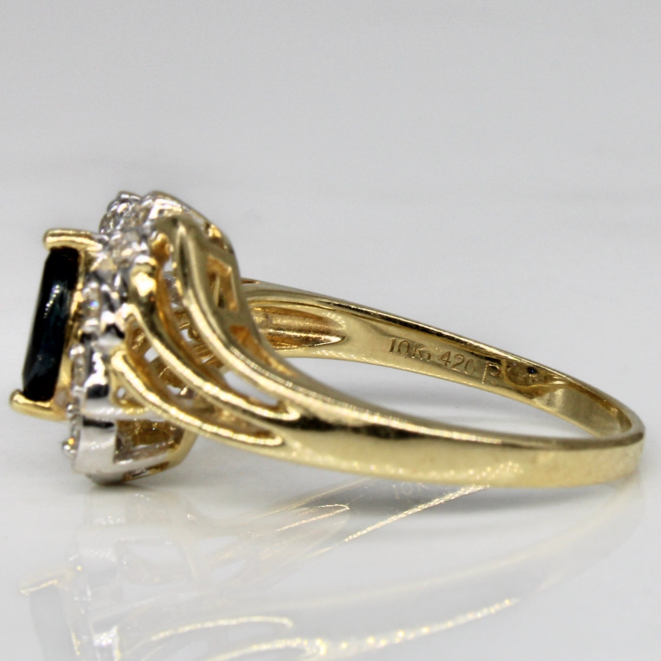 Sapphire & Diamond Cocktail Ring | 0.25ct, 0.09ctw | SZ 6.75 |