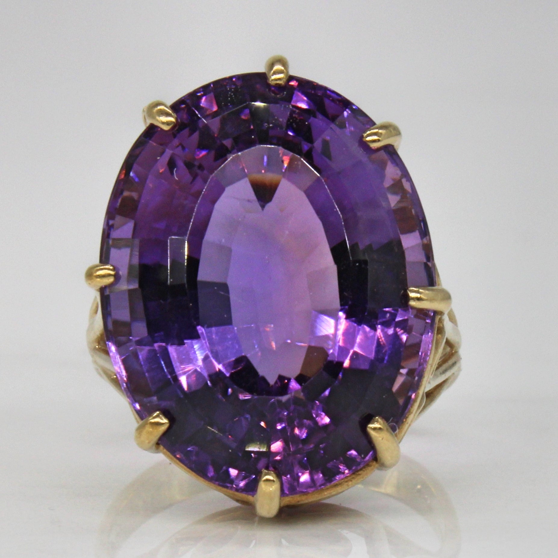 Large Amethyst Cocktail Ring | 18.45ct | SZ 6.5 |