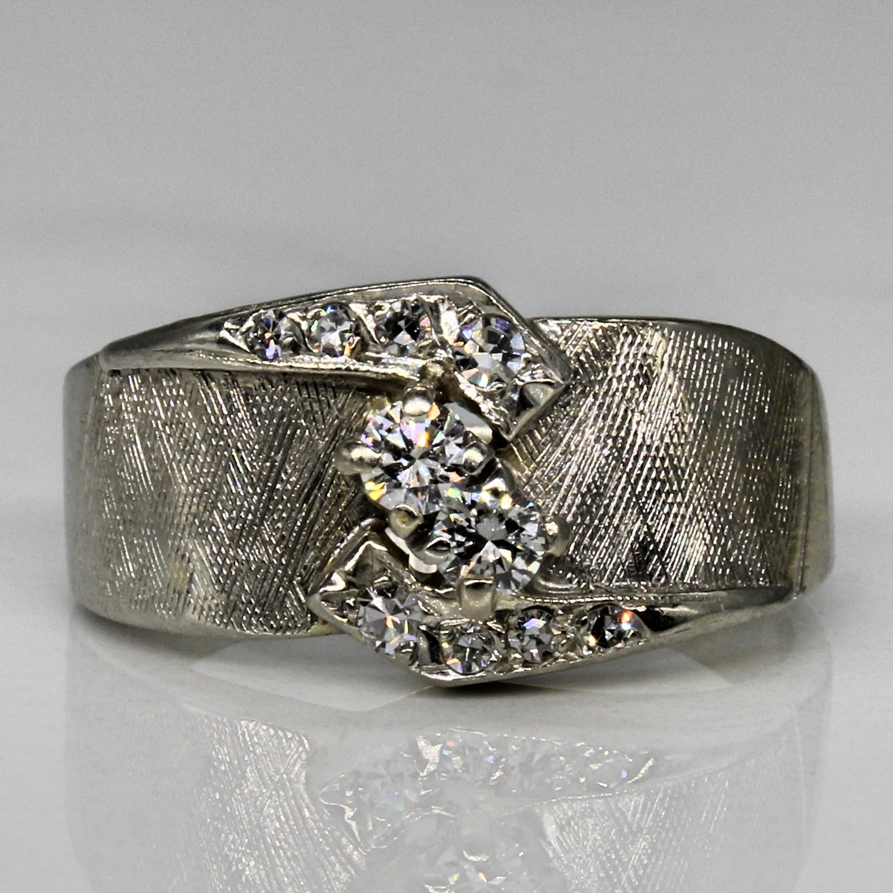 Diamond Brushed Finish Ring | 0.31ctw | SZ 8.25 |