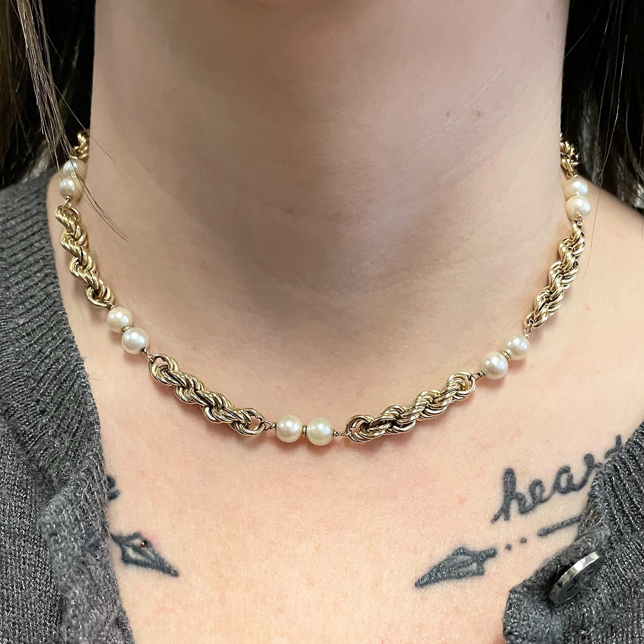 Pearl Rope Chain Necklace | 15" |