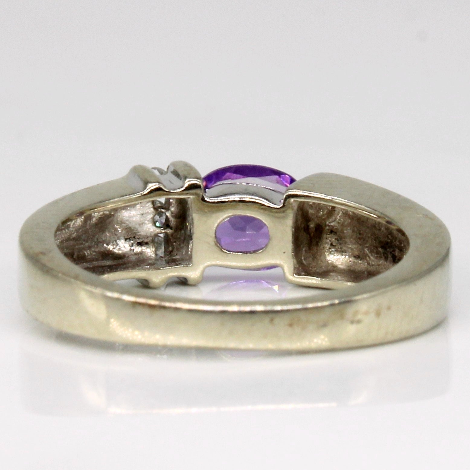 Tension Set Amethyst & Diamond Ring | 0.52ct, 0.03ctw | SZ 4.25 |