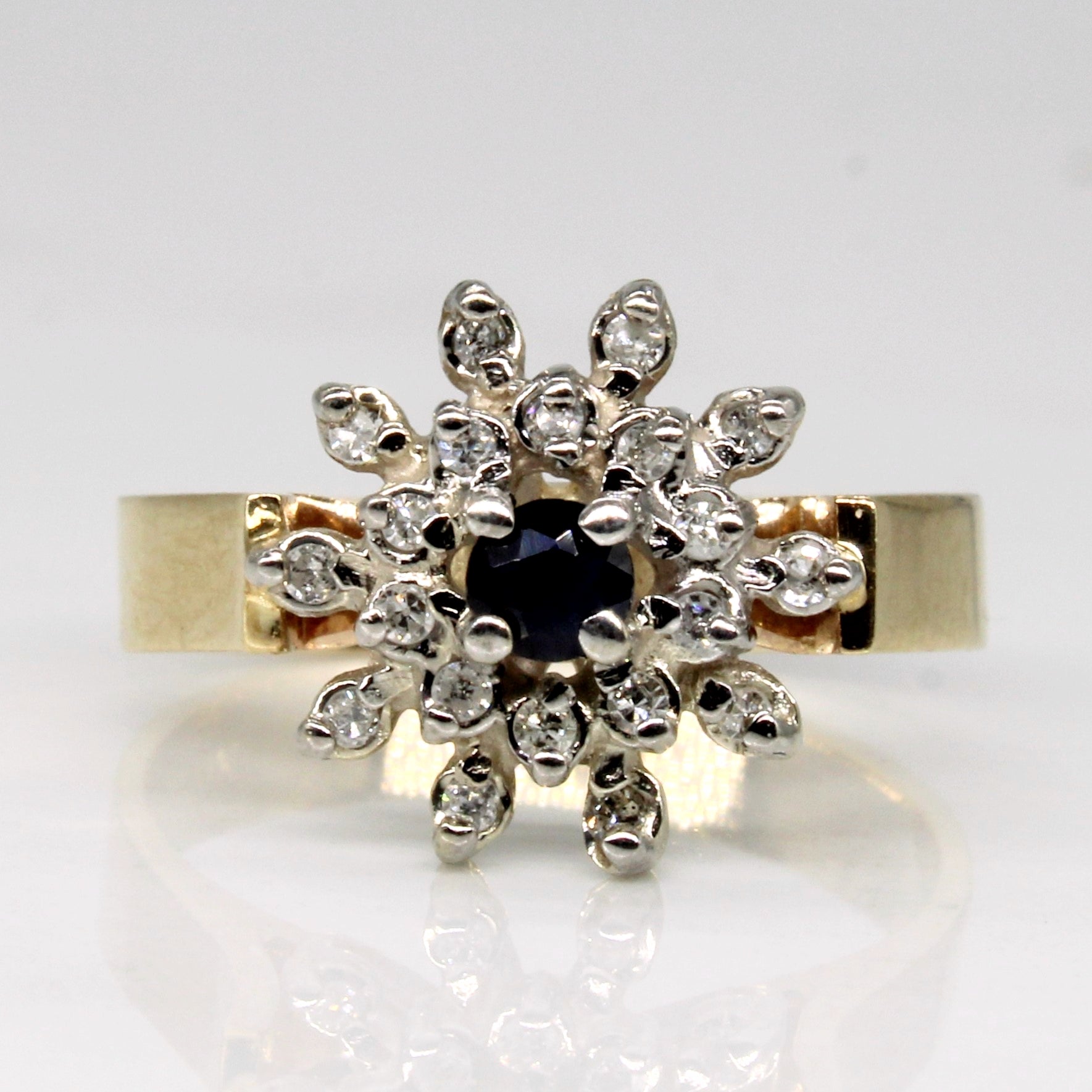 High Set Sapphire & Diamond Ring | 0.10ct, 0.10ctw | SZ 6.75 |