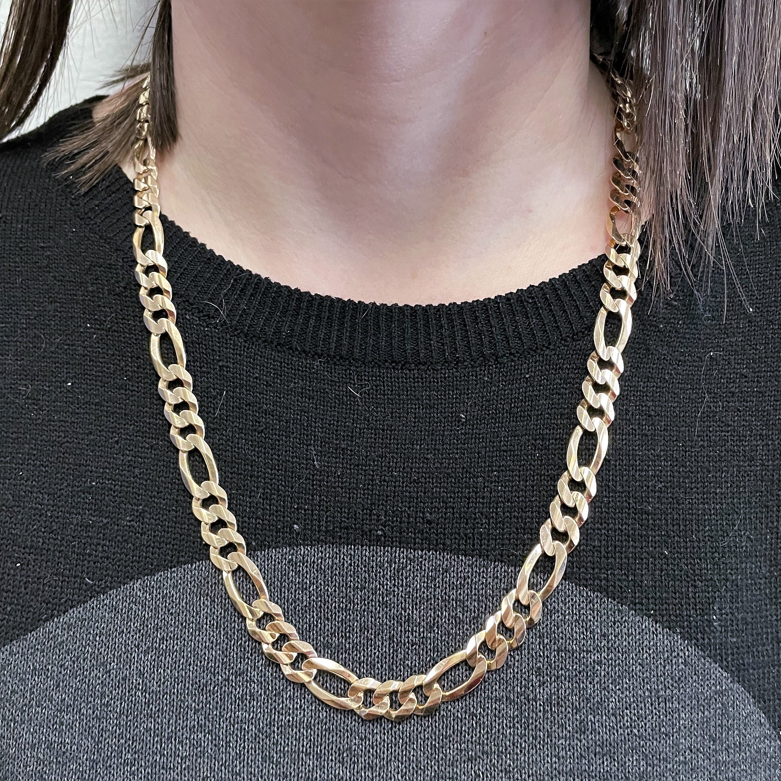 Italian 10k Yellow Gold Figaro Chain | 22" |