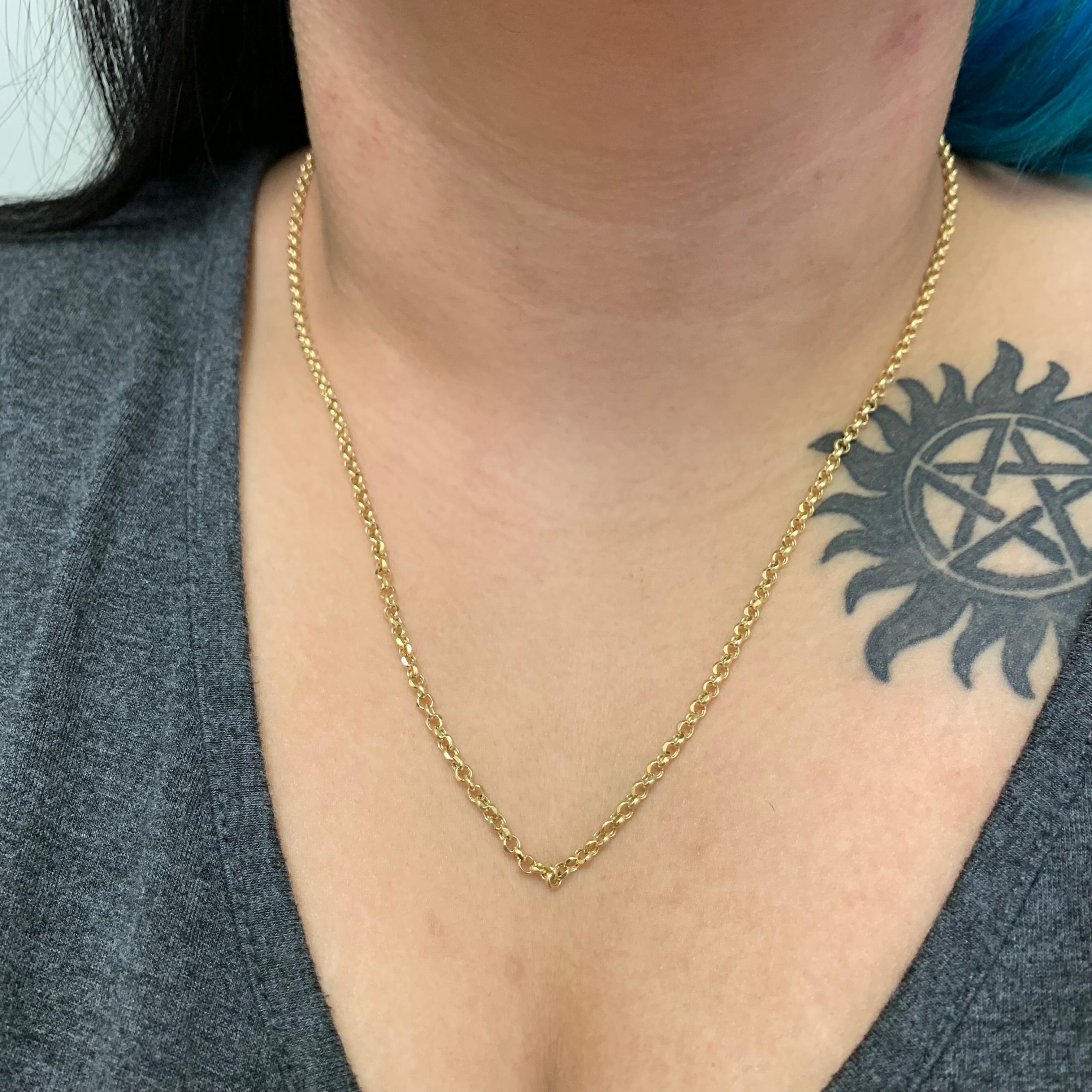 10k Yellow Gold Box Chain | 17.5" |