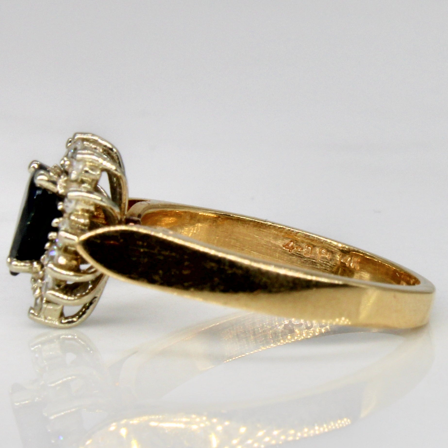Sapphire & Diamond Cocktail Ring | 0.41ct, 0.12ctw | SZ 4.25 |