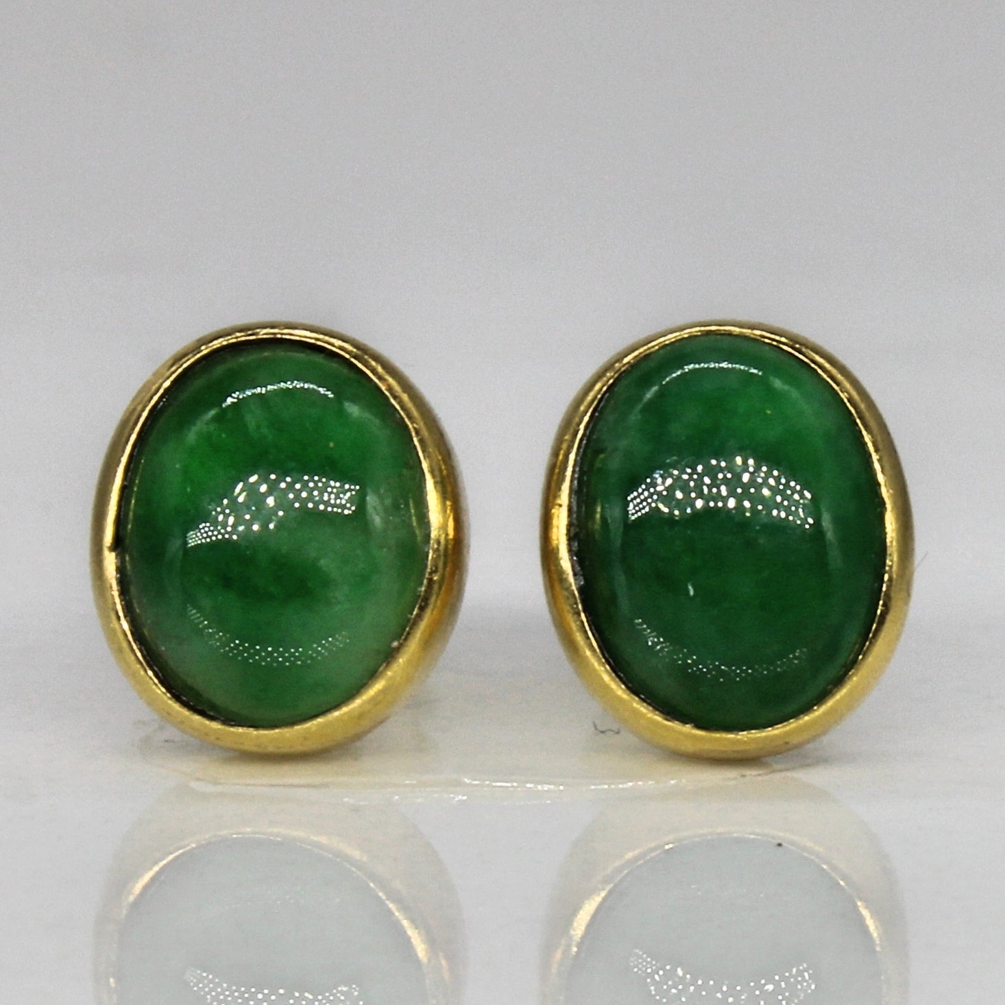 Jadeite Stud Earrings | 2.20ctw |