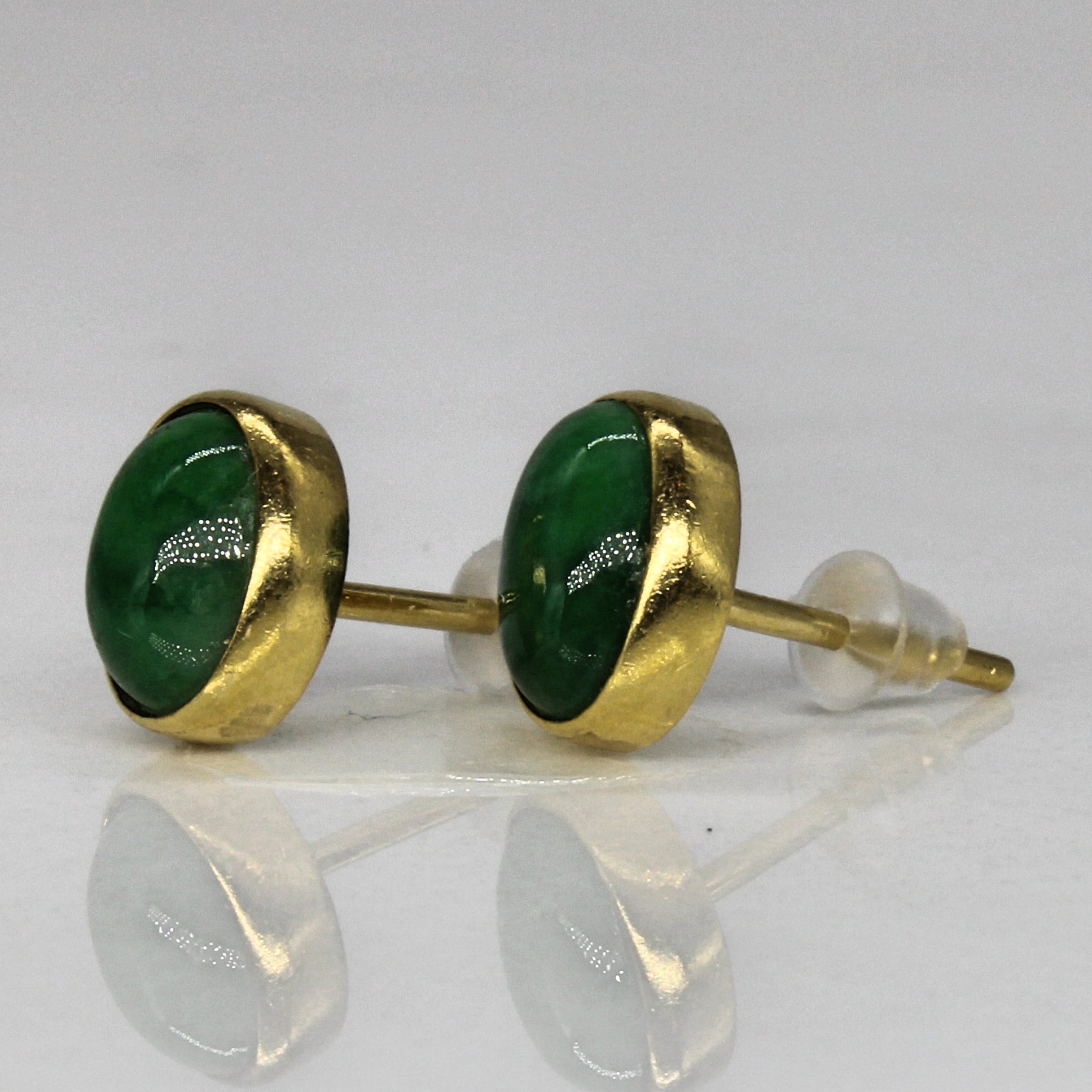 Jadeite Stud Earrings | 2.20ctw |