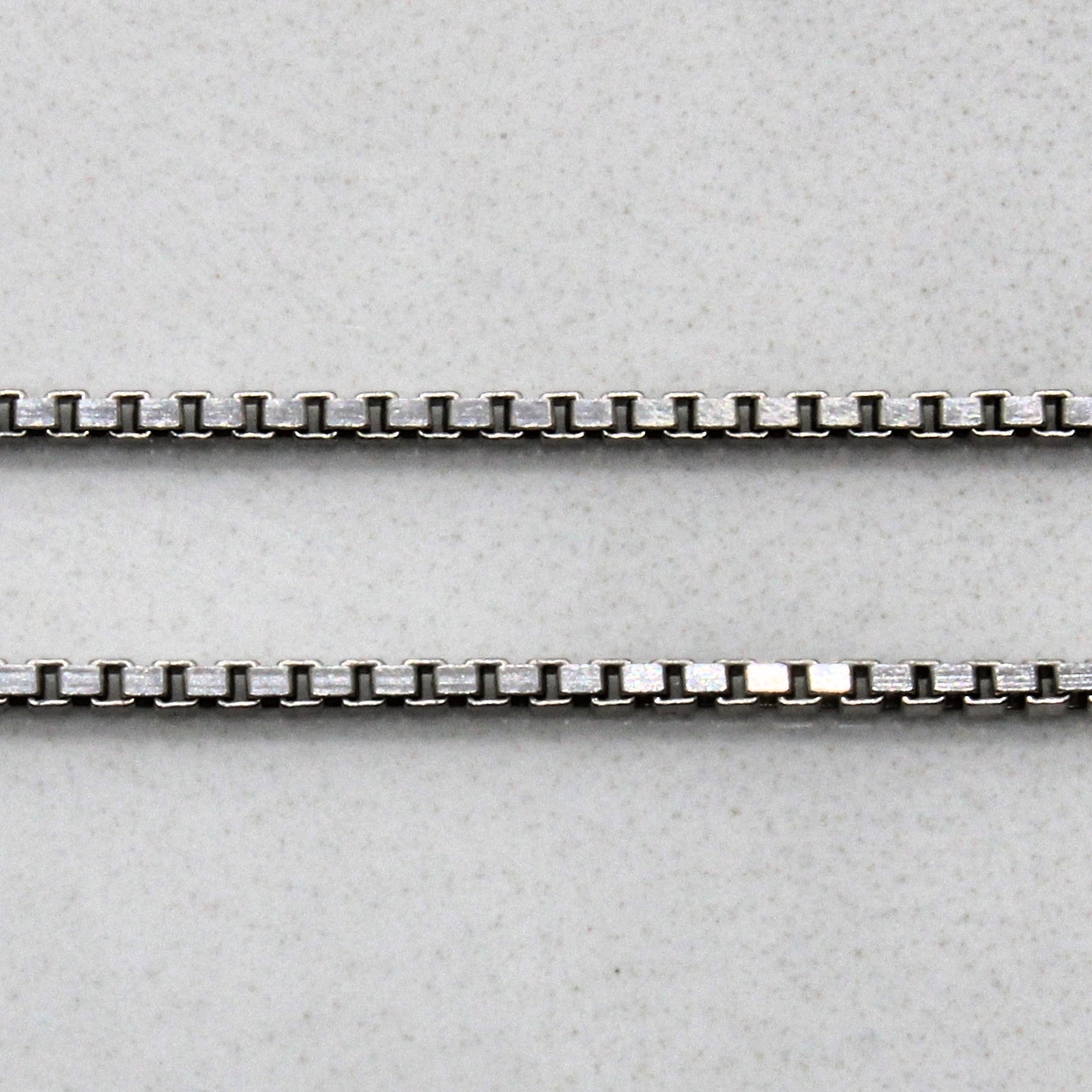 14k White Gold Box Chain | 18" |