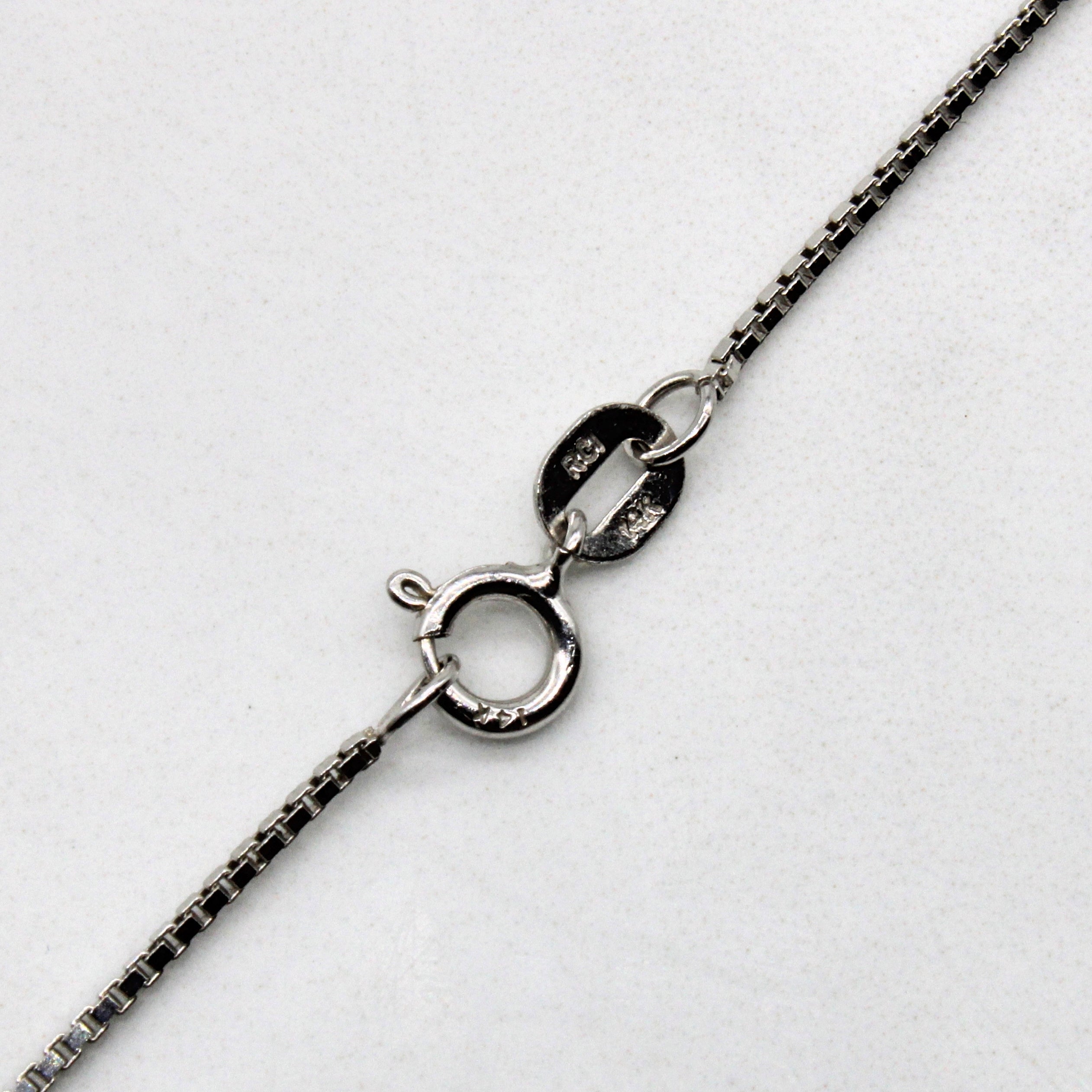 14k White Gold Box Chain | 18" |