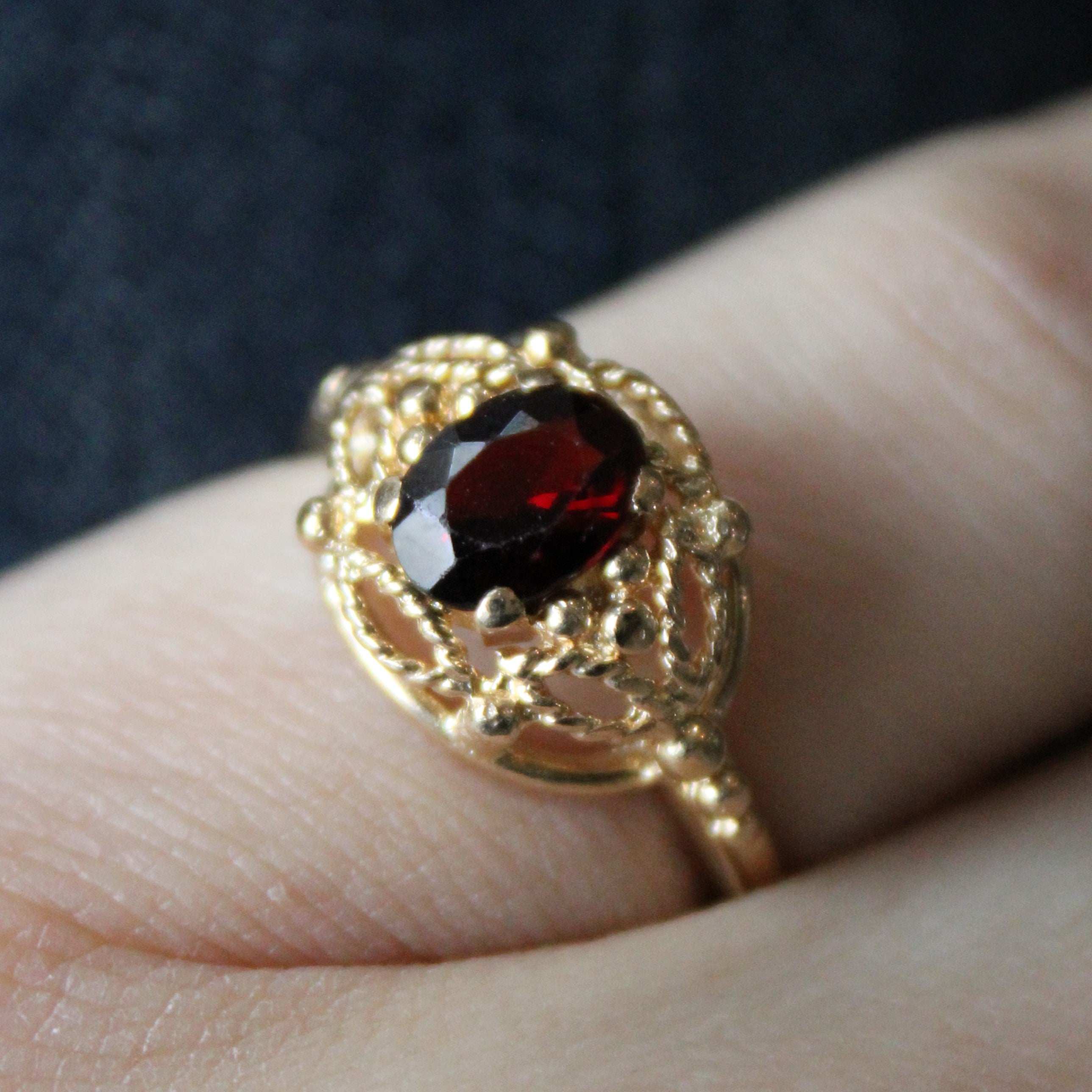 Garnet Lattice Halo Ring | 0.93ct | SZ 5.75 |