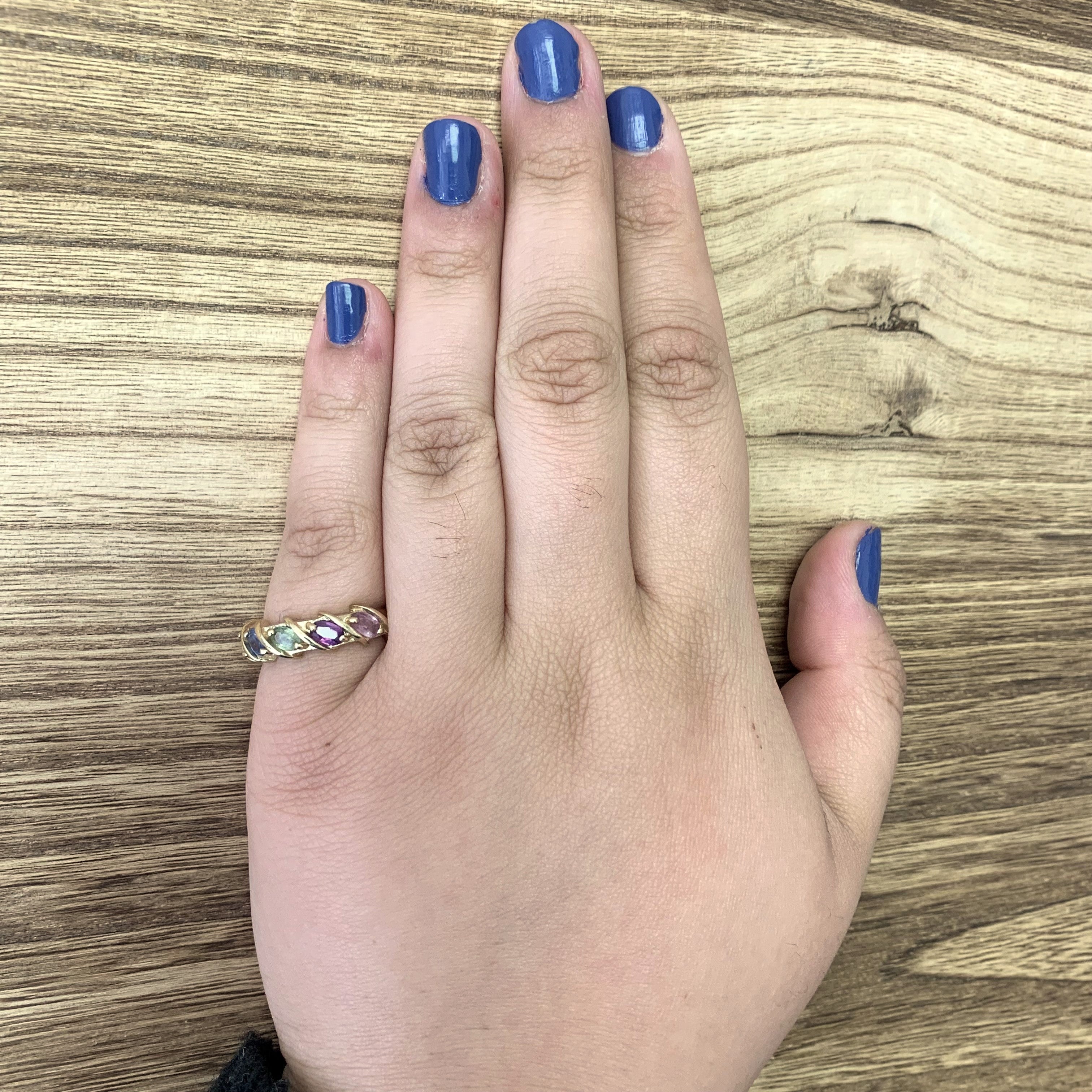 Rainbow Sapphire Twist Ring | 1.50ctw | SZ 7 |