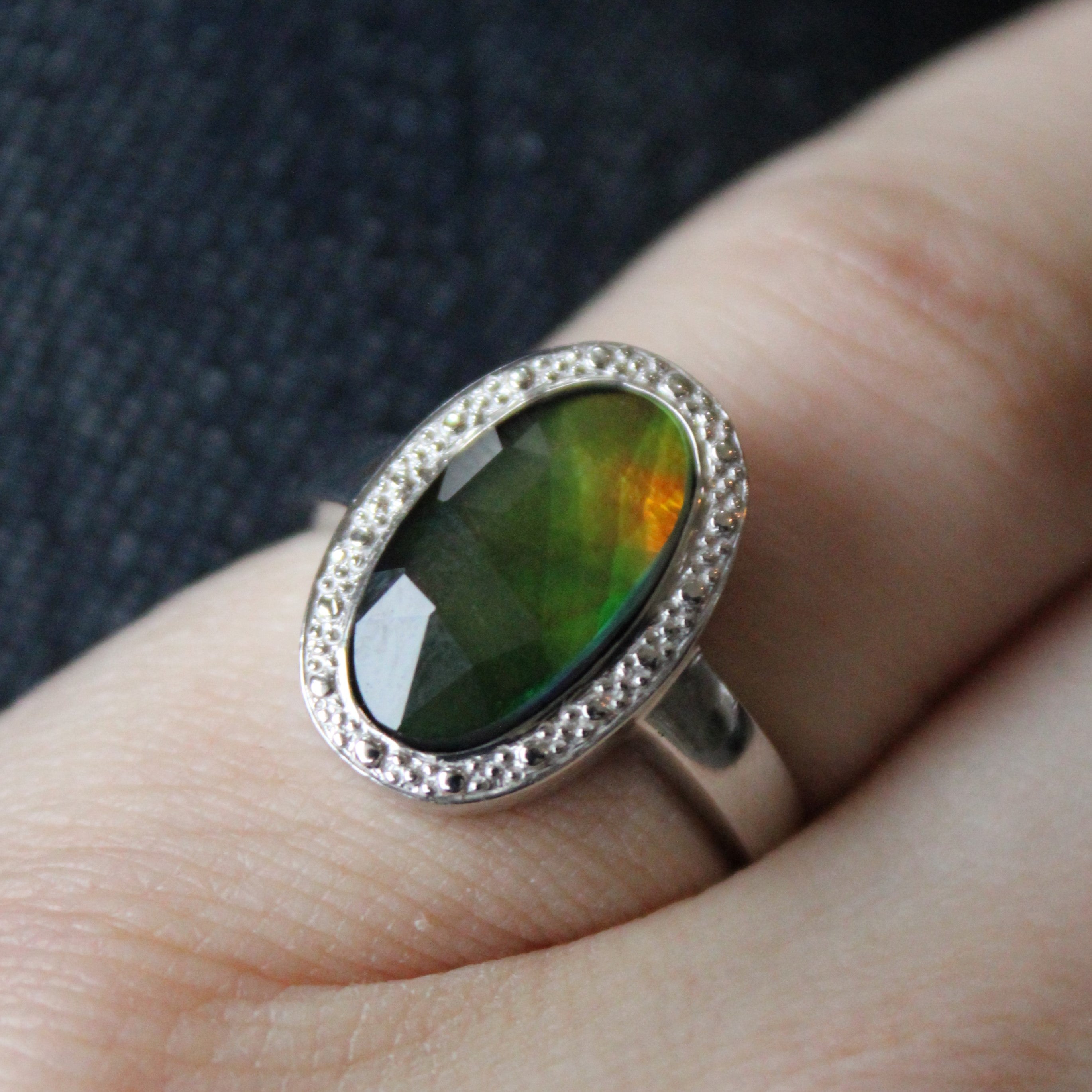 Ammolite Cocktail Ring | 1.90ct | SZ 6 |