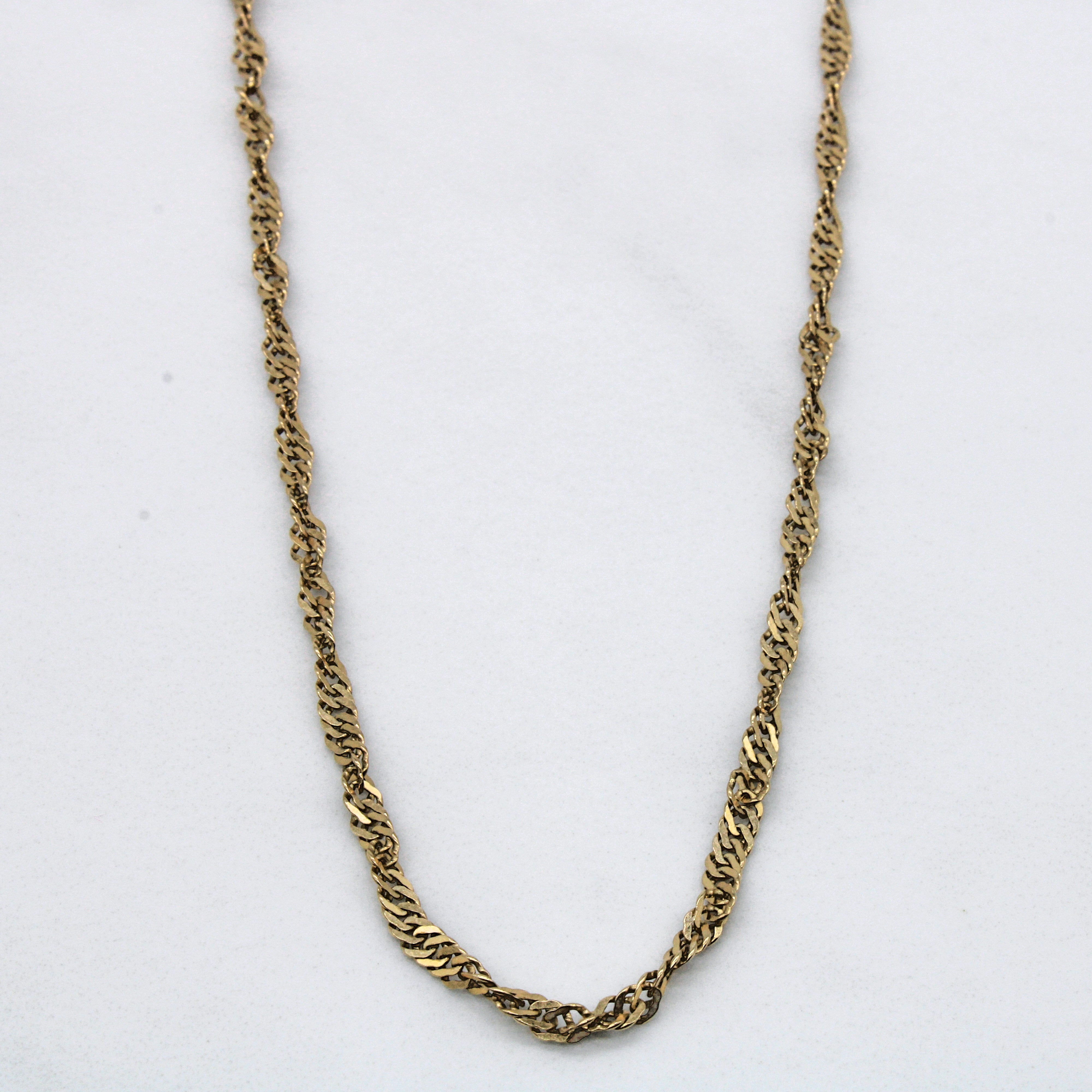 10k Yellow Gold Singapore Chain | 18" |