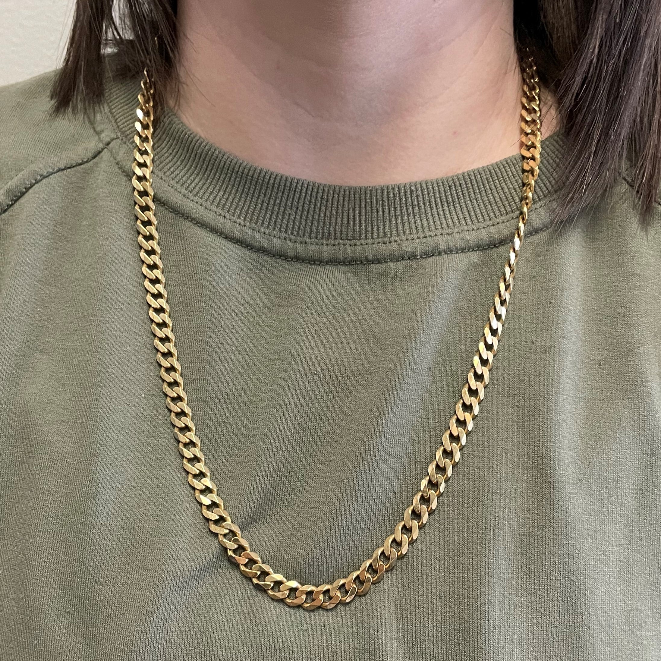 Chaîne gourmette en or jaune 18 carats | 24" |