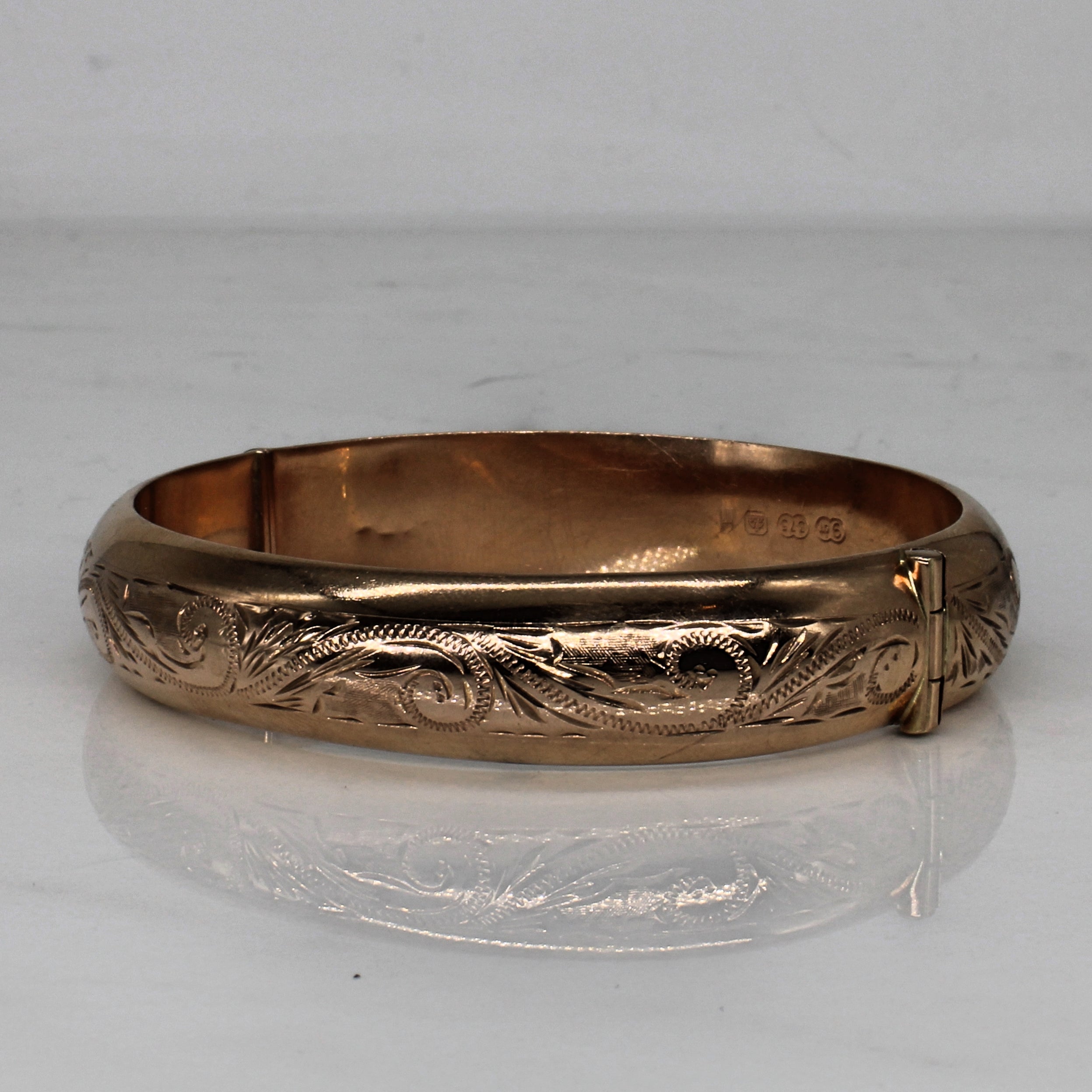 Ornate Rose Gold Cuff Bracelet | 8" |