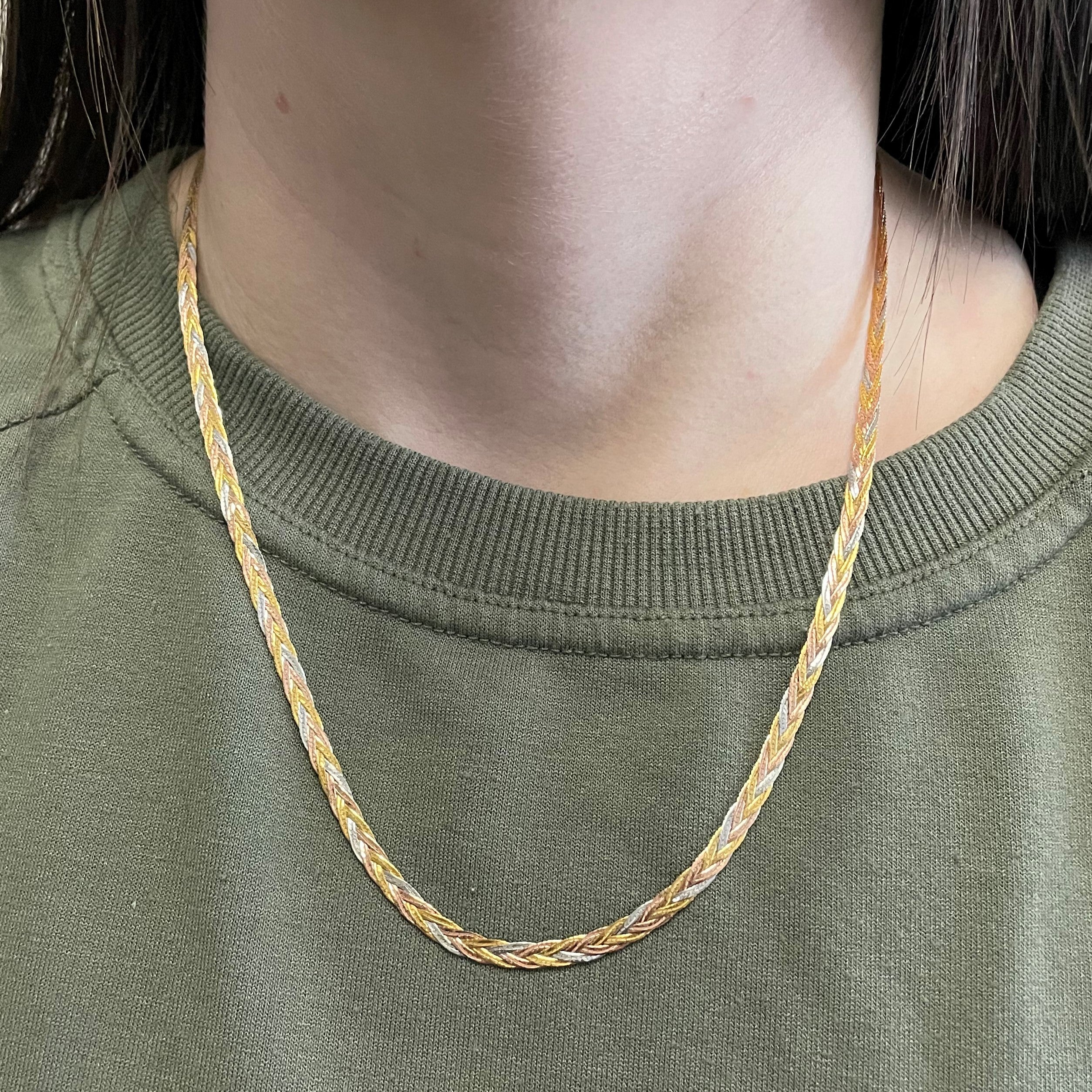 14k Gold Braided Chain | 20" |