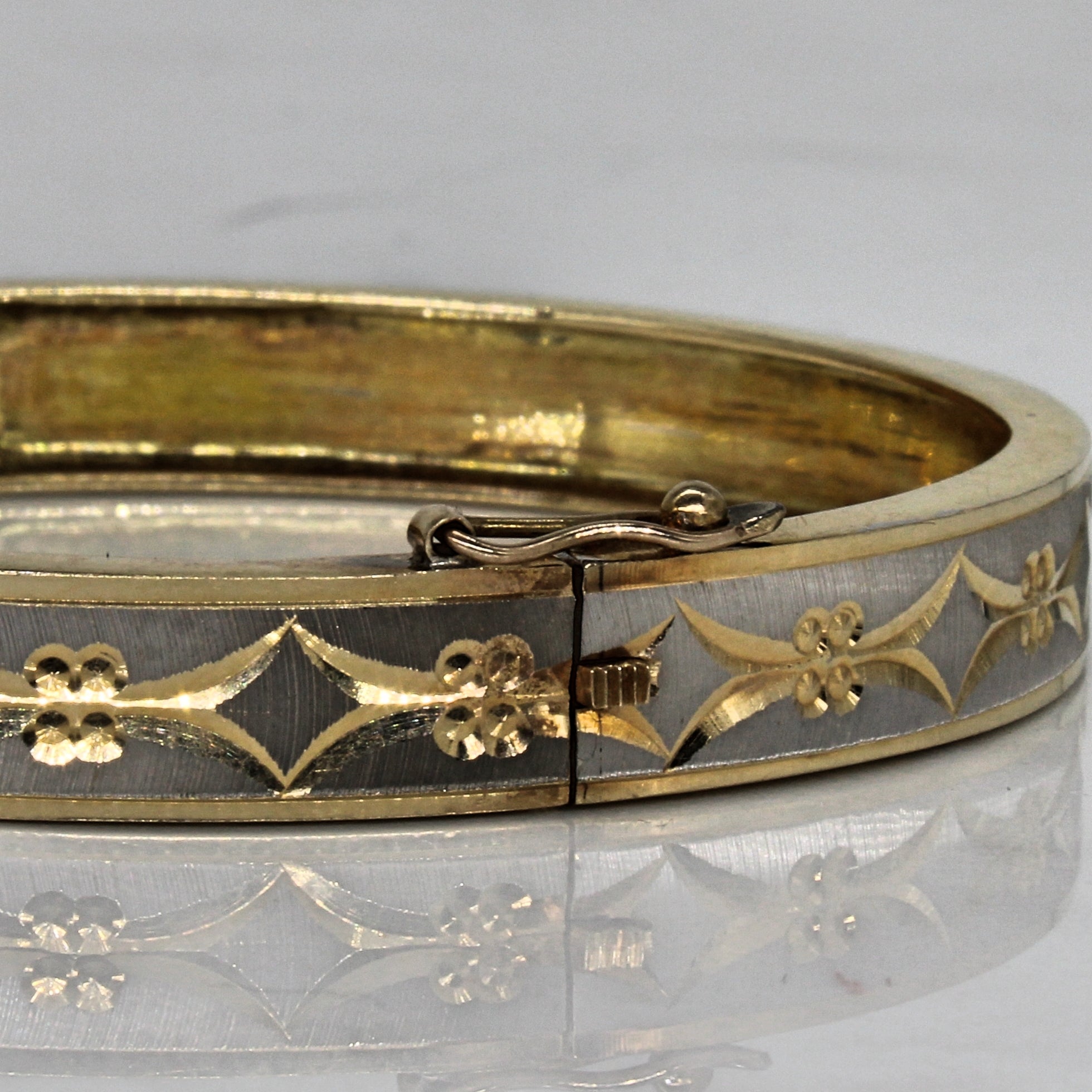 Two Tone Laser Cut Brushed Finish Bracelet | 7" |