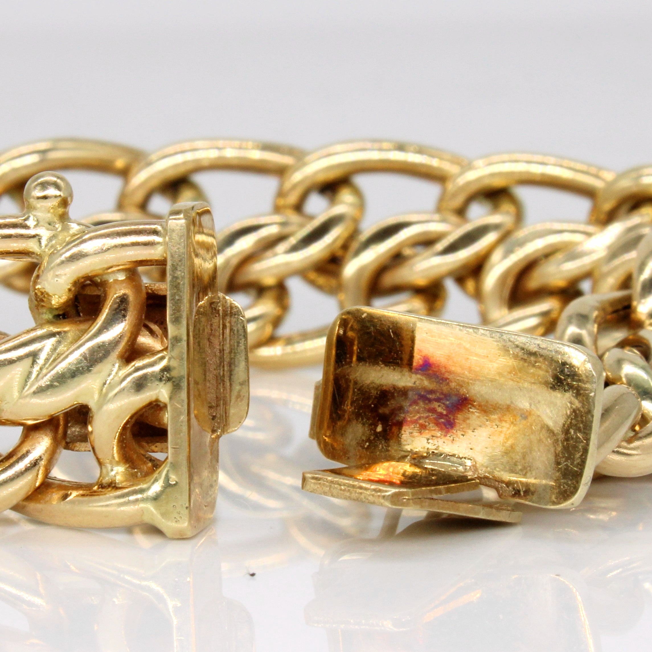14k Yellow Gold Parallel Link Bracelet | 7.5" |