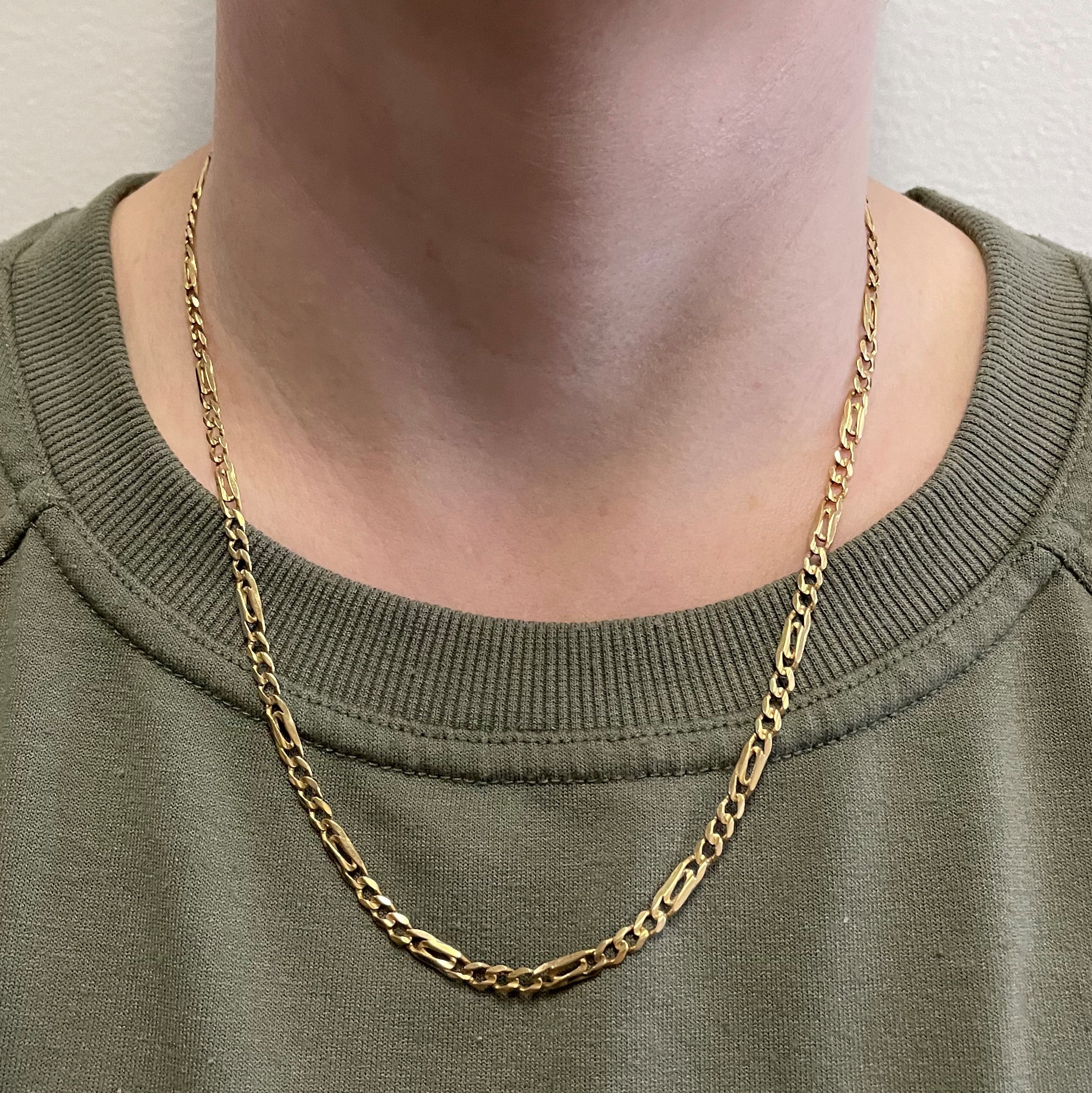 14k Yellow Gold Figaro Chain | 19" |