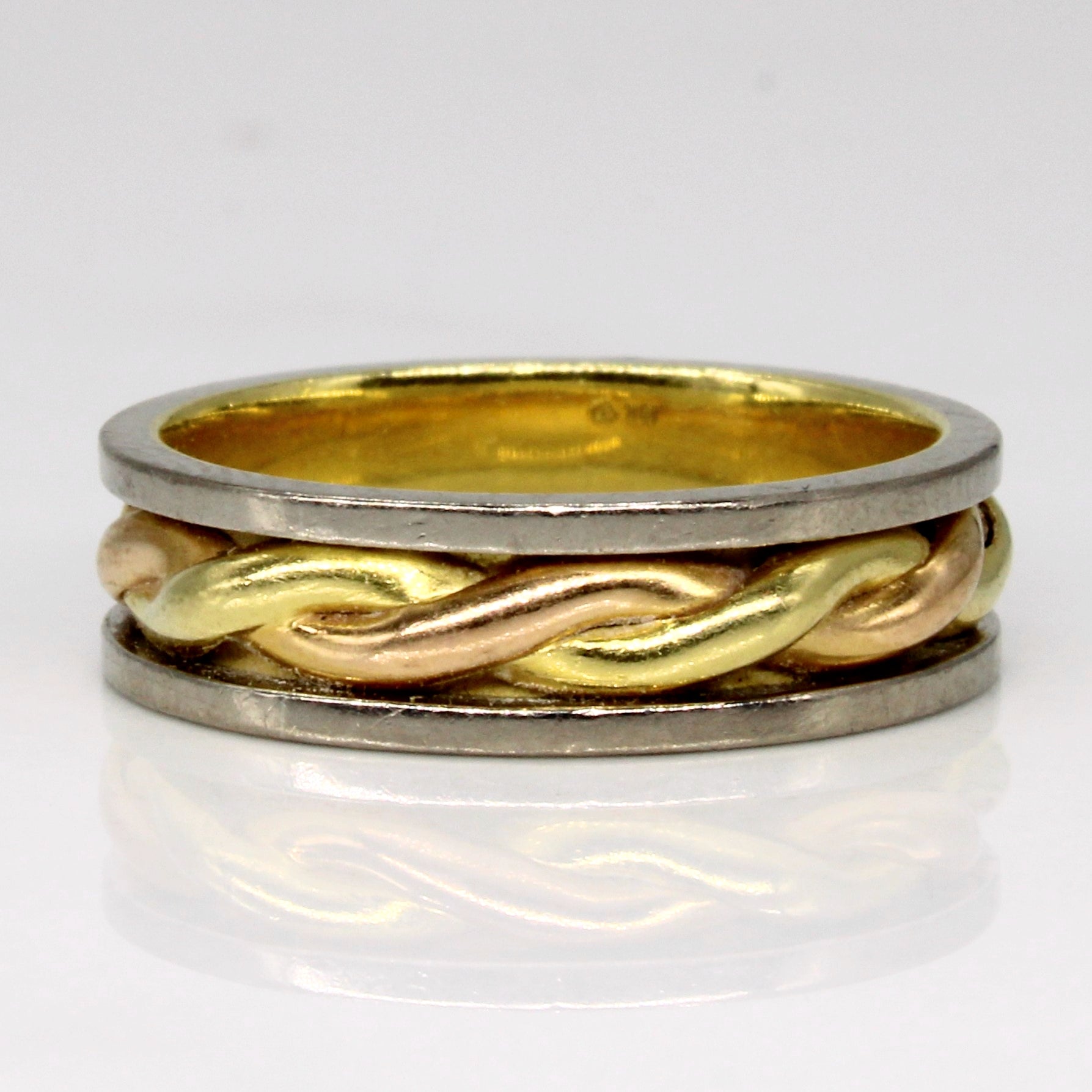 Tri Tone Braided Gold Band | SZ 6.75 |