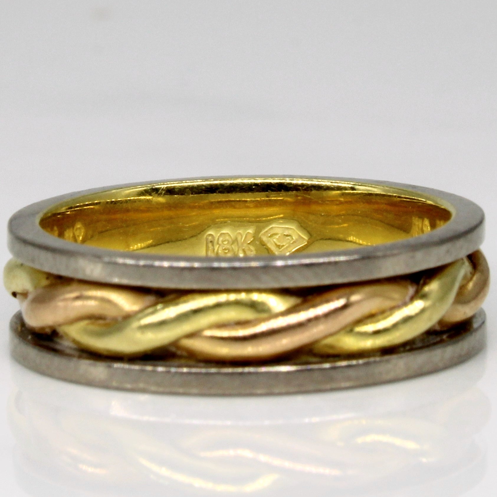 Tri Tone Braided Gold Band | SZ 6.75 |