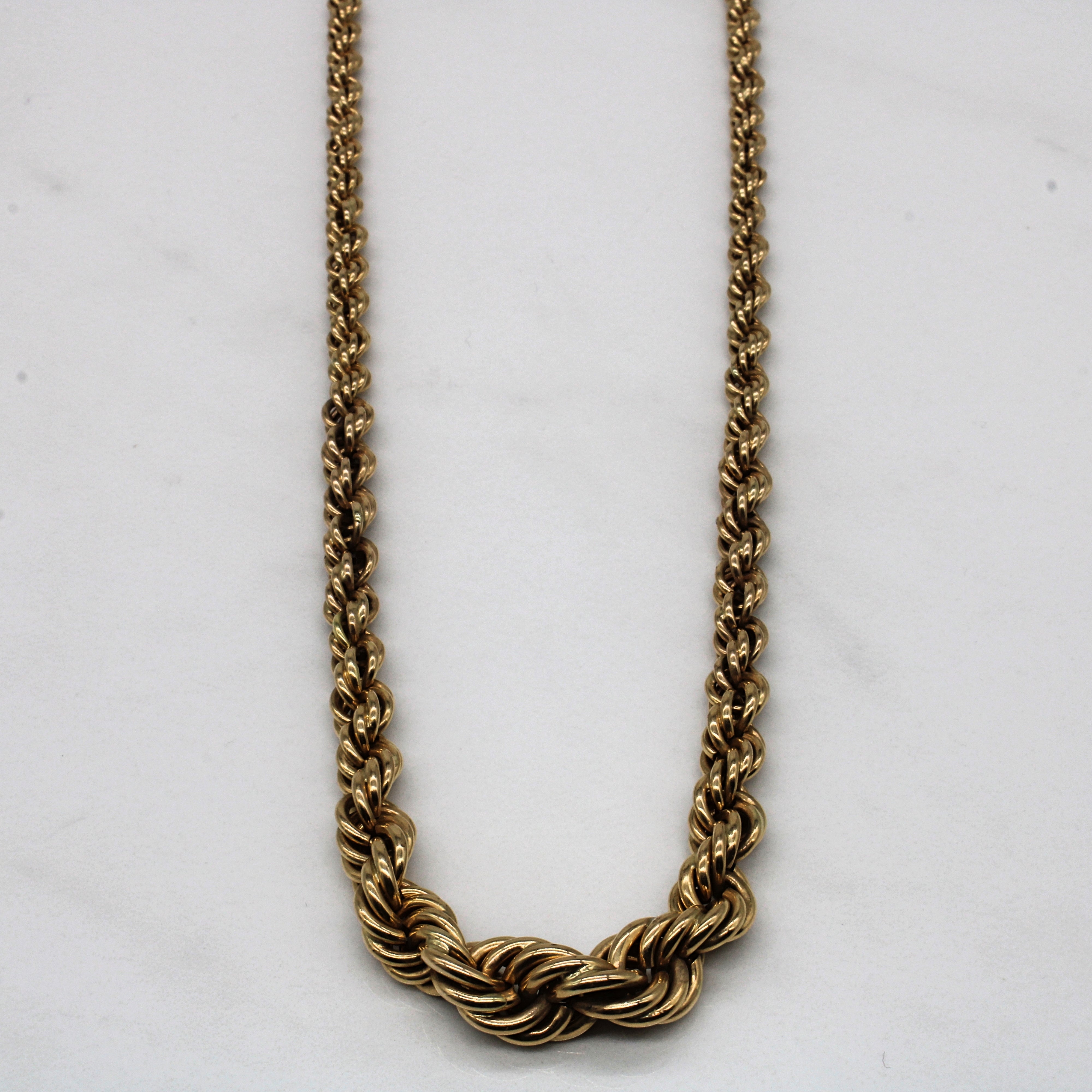 14k Yellow Gold Graduated Rope Chain | 20" |